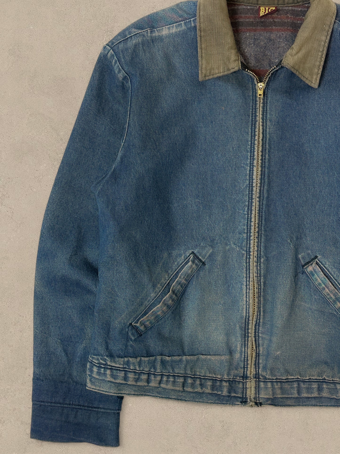 1970S - DENIM BIG BEN DETRIOT JACKET LINED - M