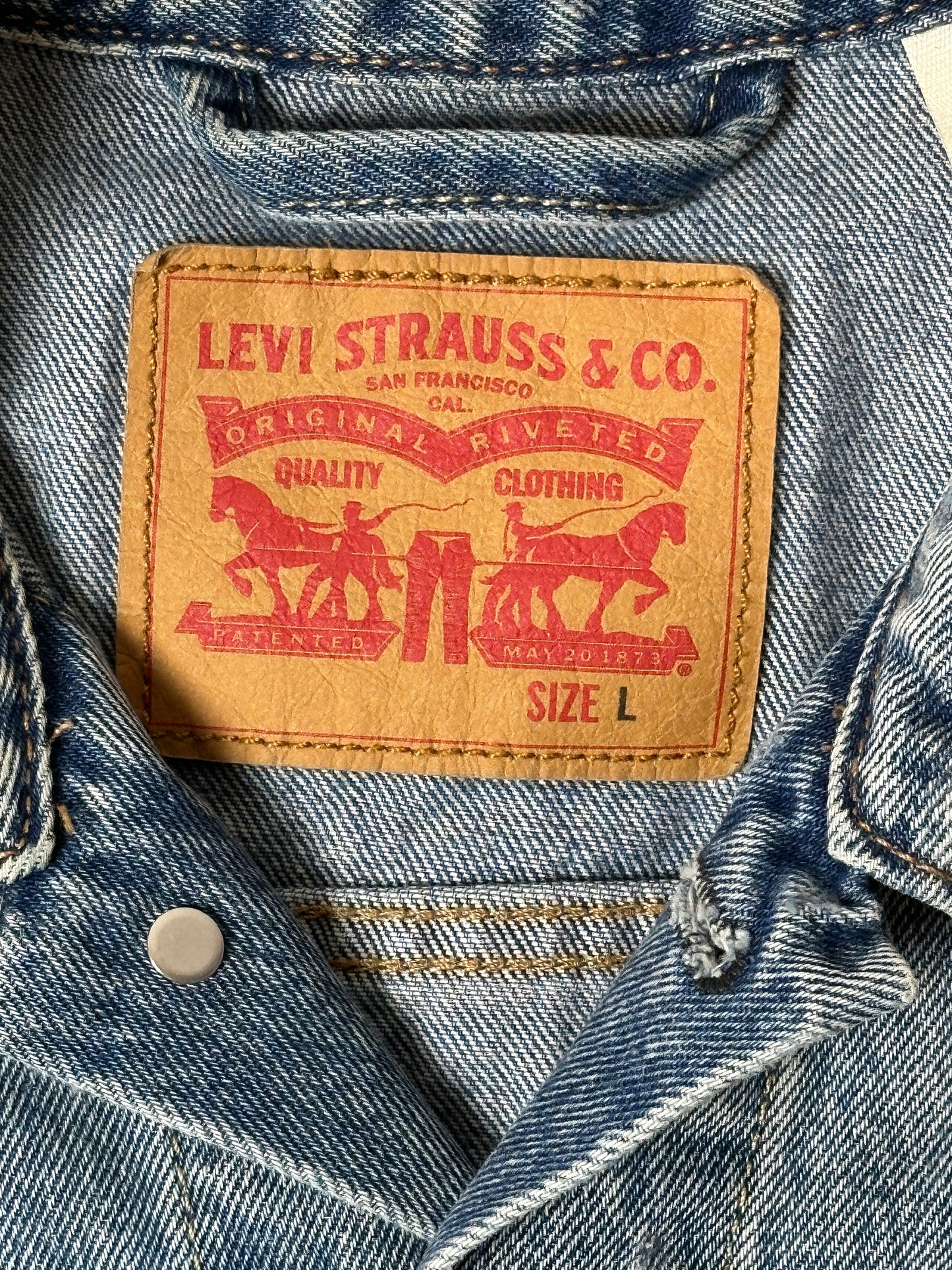 2000s - LEVI'S DENIM TRUCKER JACKET - L