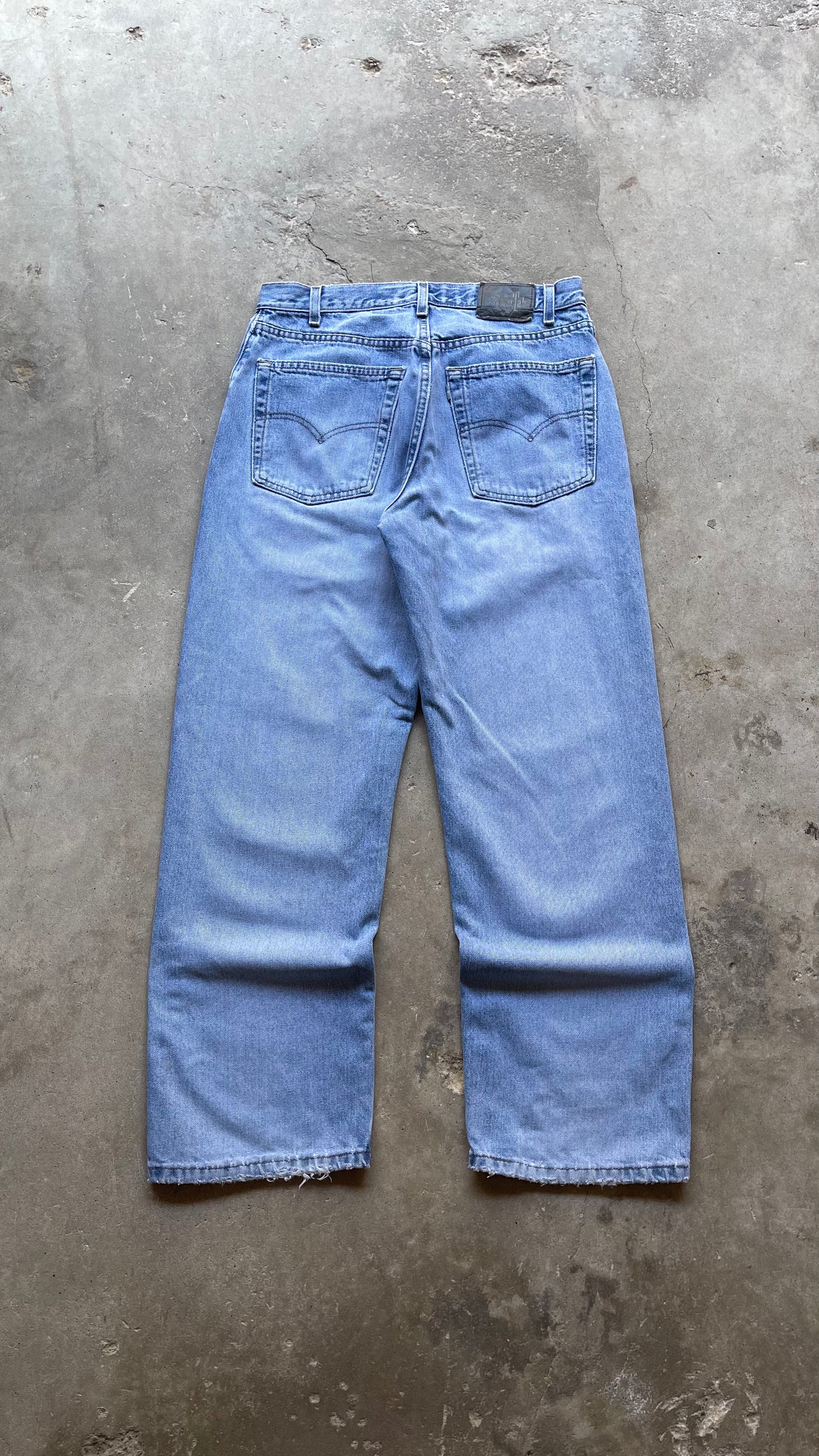 1990S LEVIS SILVER TAB "STRAIGHT + LOOSE" LIGHT DENIM JEANS - 32X32