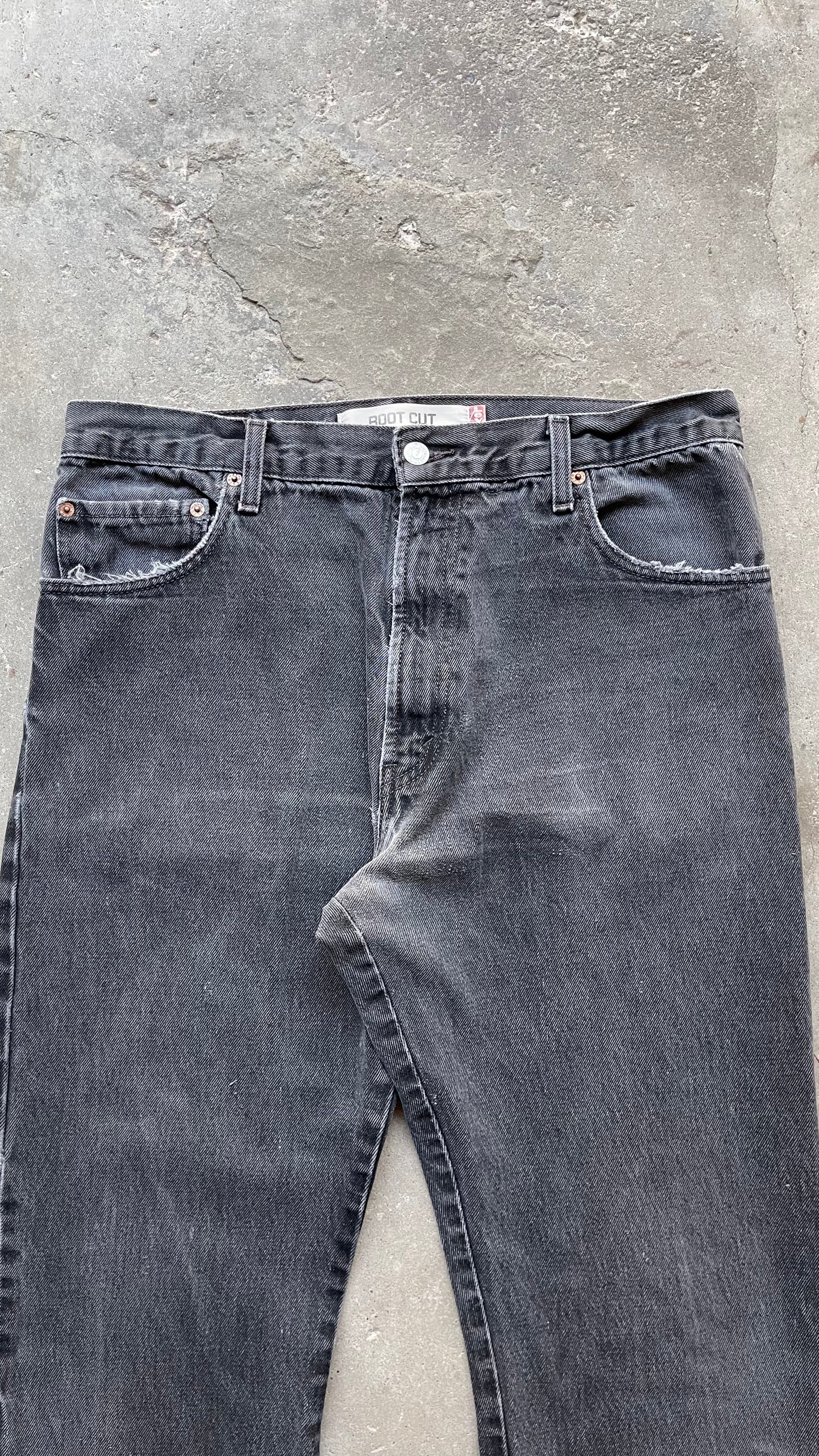2000S LEVIS 517 BOOTCUT DENIM JEANS BLACK - 36X36