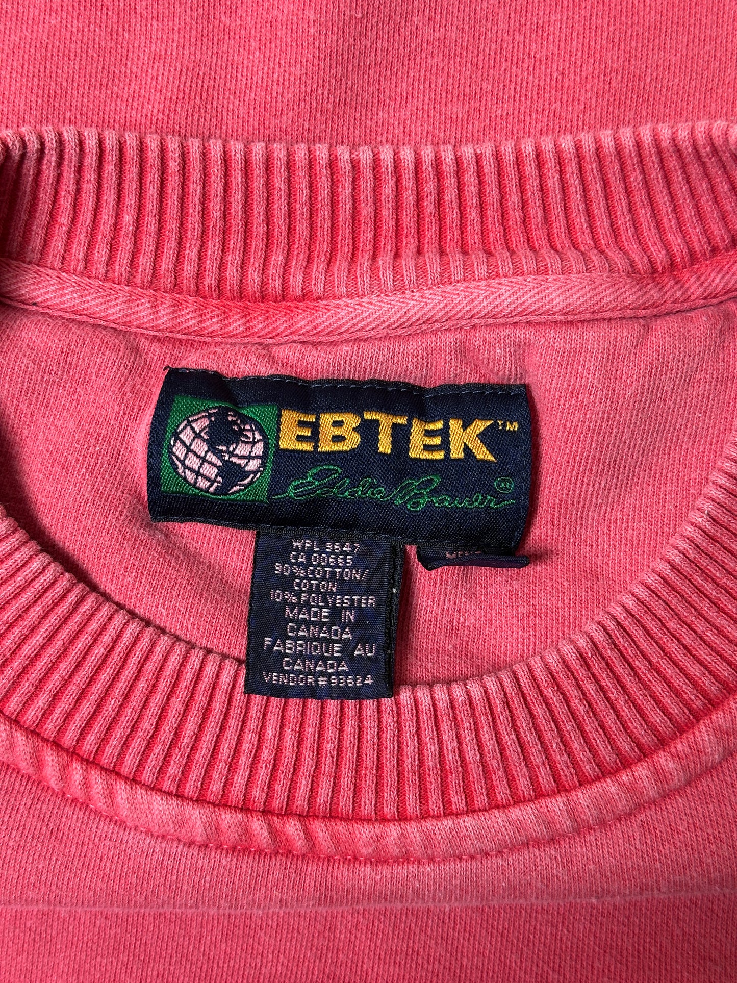1990s - PINK EDDIE BAUER SWEATSHIRT - XL
