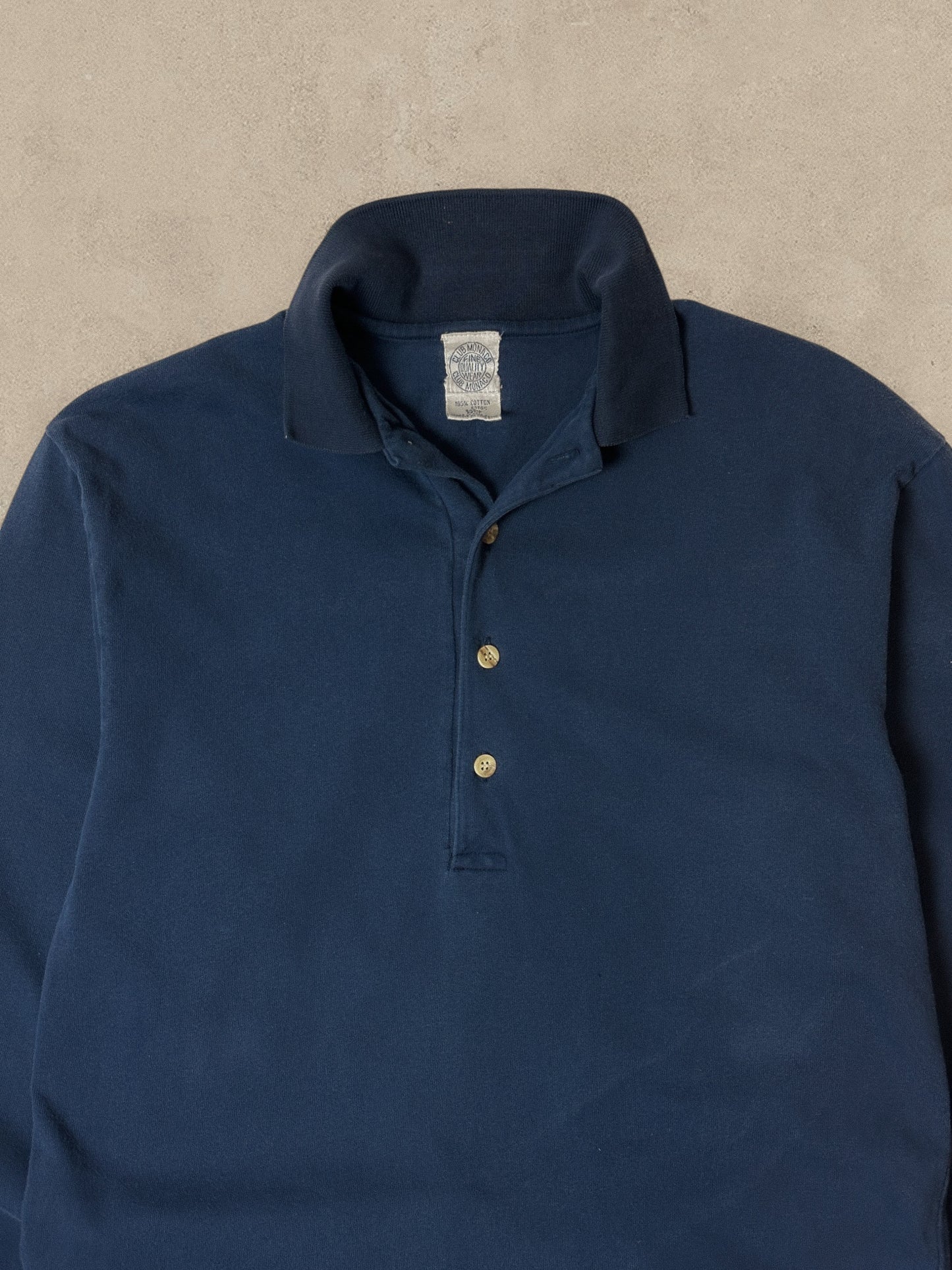 1990S - NAVY CLUB MONACO LONG SLEEVE - SMALL