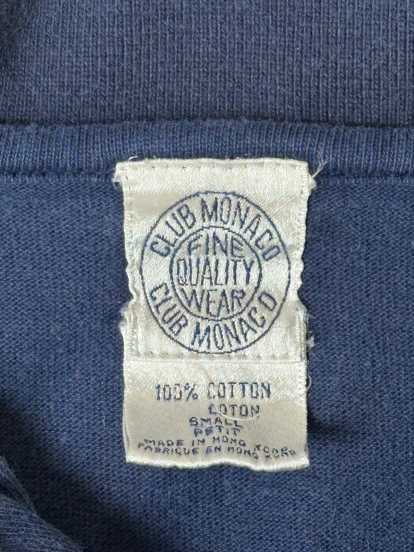 1990S - NAVY CLUB MONACO LONG SLEEVE - SMALL
