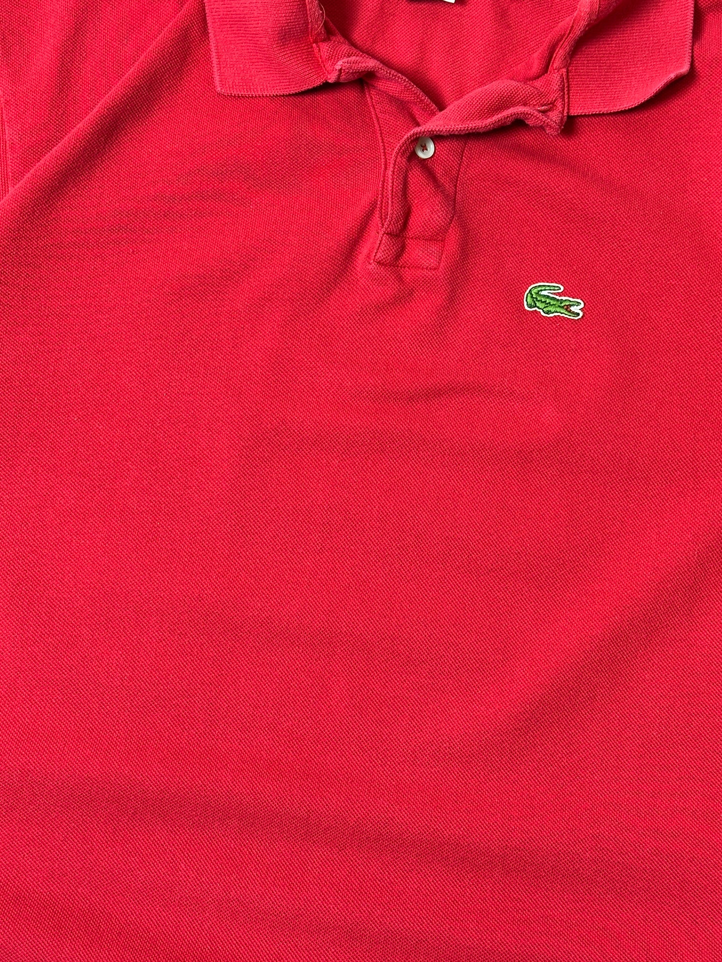 1990S - RED IZOD LACOSTE BUTTON UP SHIRT  - XL