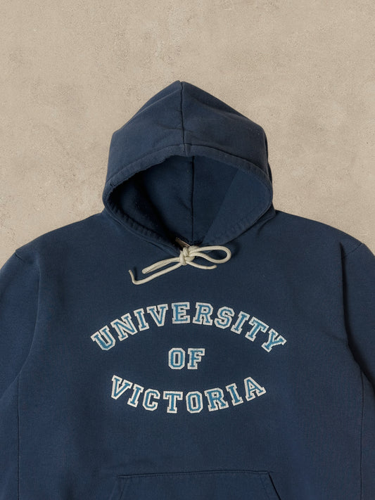 1990S - NAVY UNIVERSITY OF VICTORIA  HOODIE BOXY - M