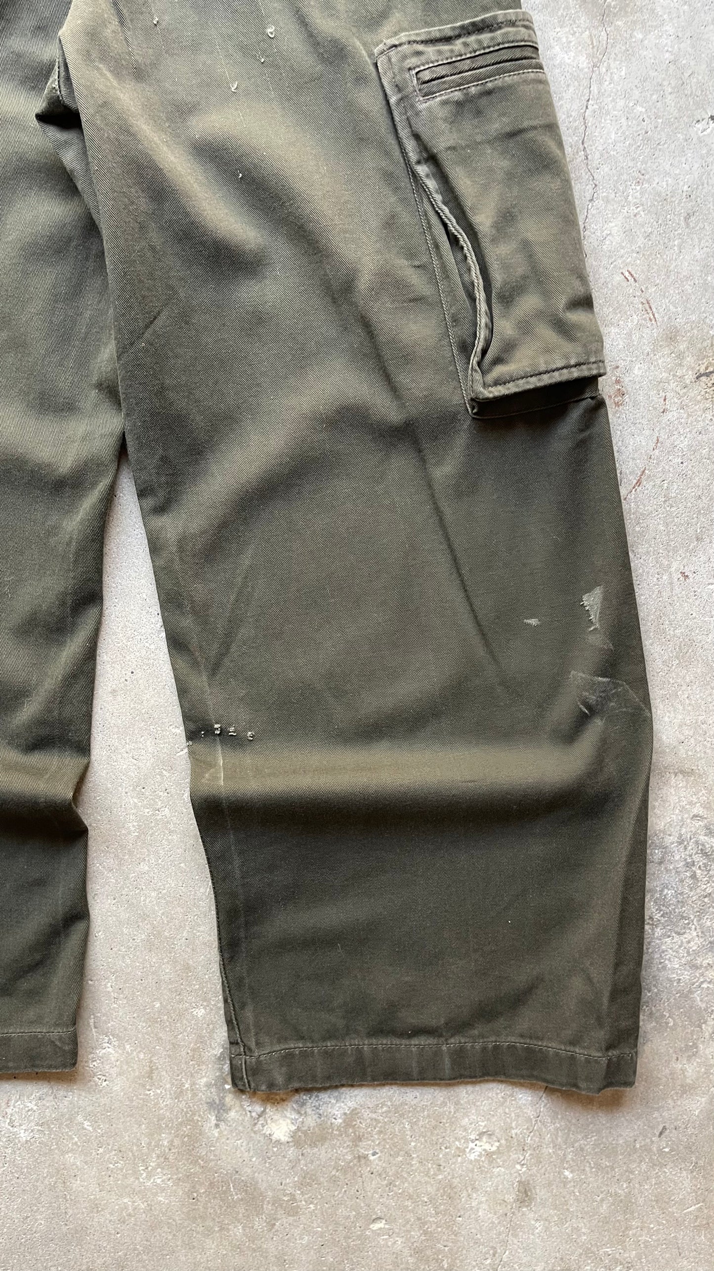 1990S BUGLE BOY CARGO BAGGY PANTS GREEN - 28 x 28 - 28X30