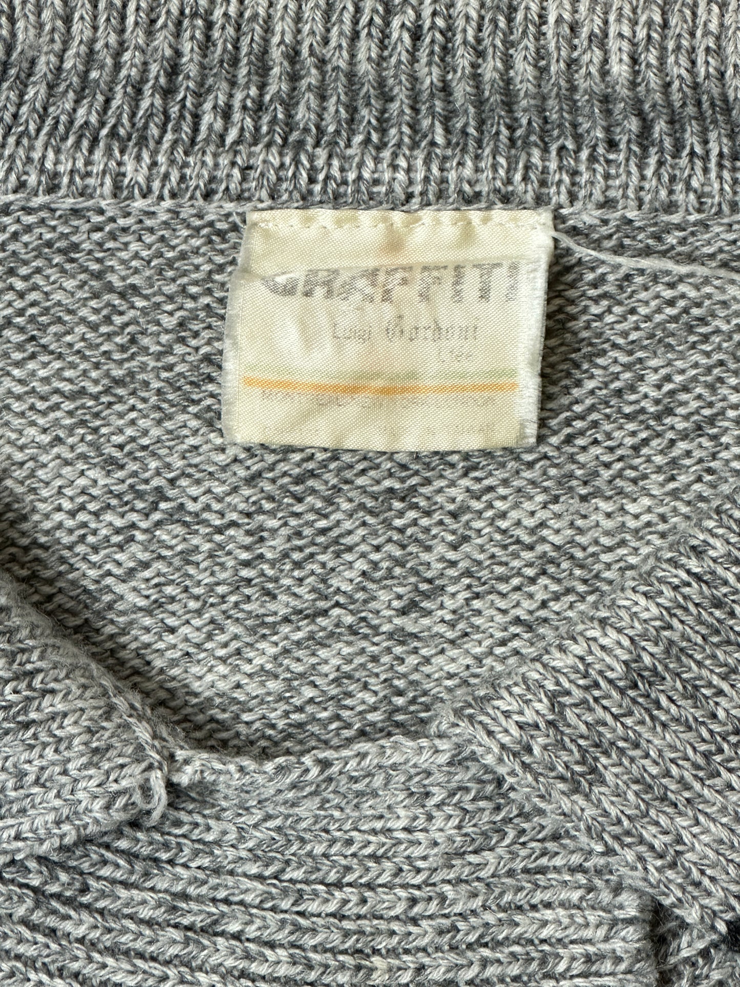 1990S - GRAY POCKET SWEATER - M