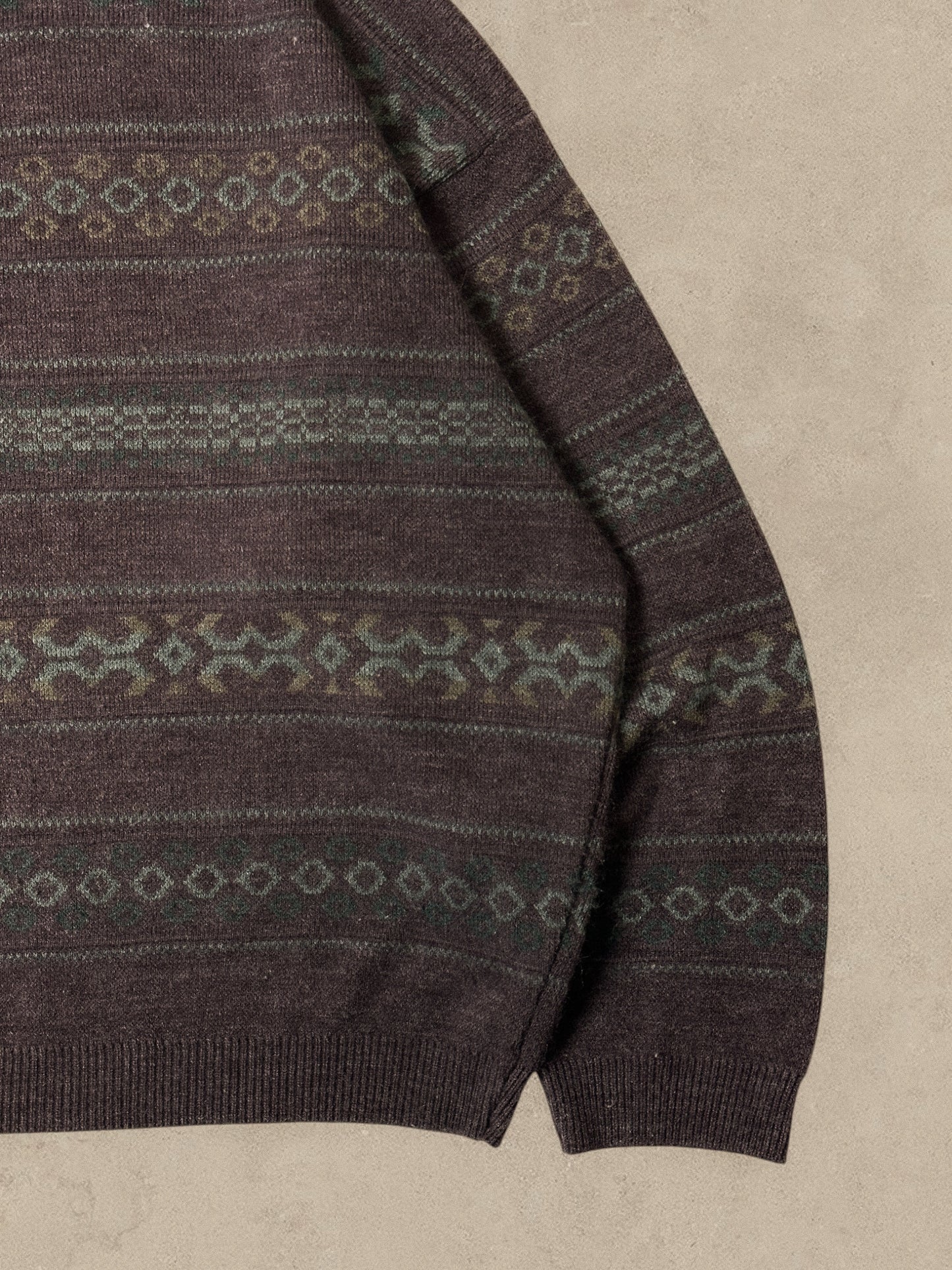 1990S - PURPLE/GREEN SWEATER - XL