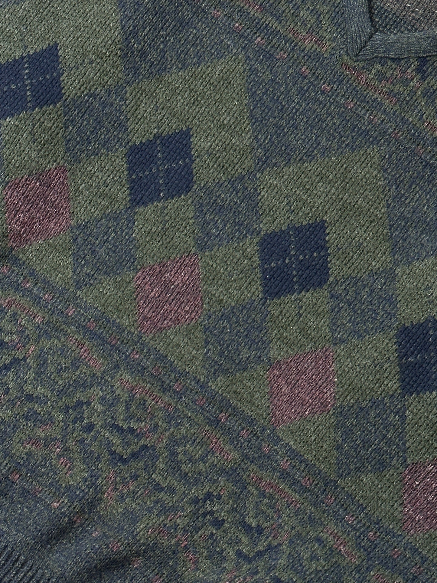 1990S - GREEN/NAVY SWEATER - XL