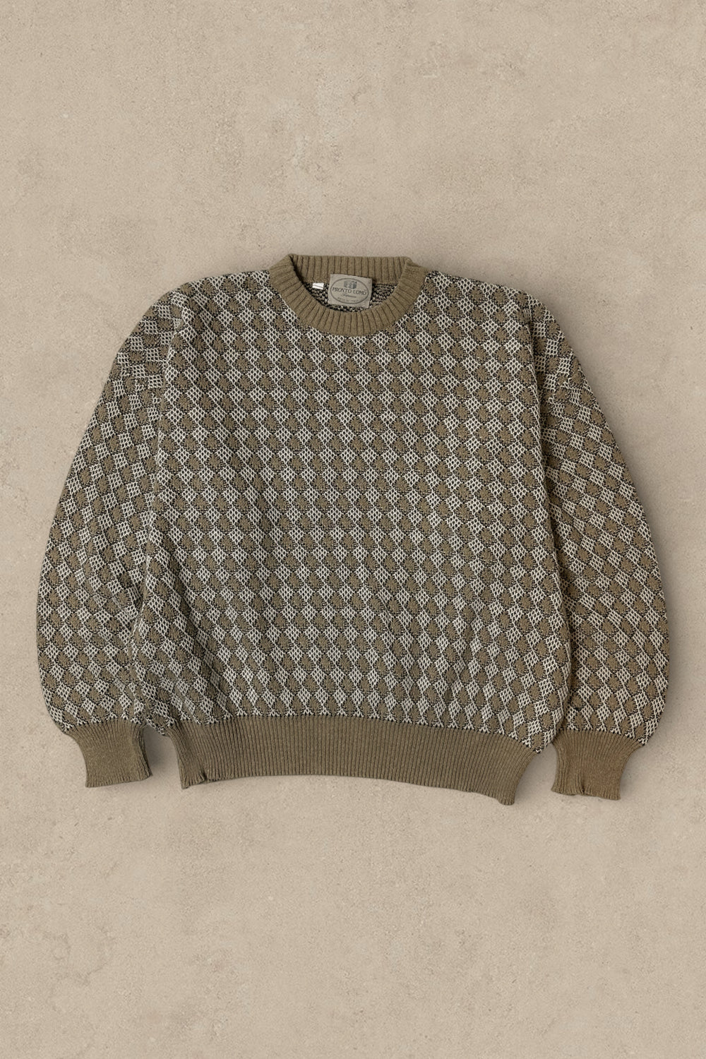 1990S - CREAM/BEIGE SWEATER -M