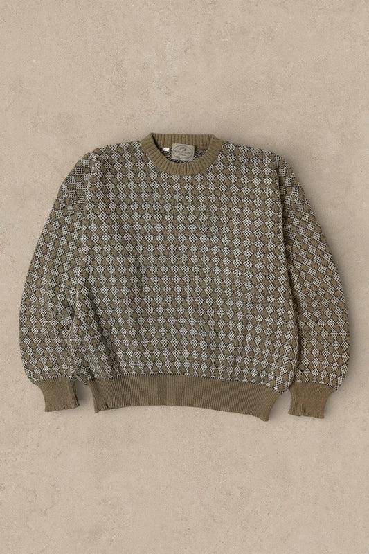 1990S - CREAM/BEIGE SWEATER -M