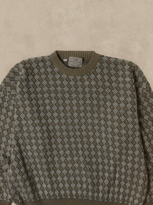 1990S - CREAM/BEIGE SWEATER -M