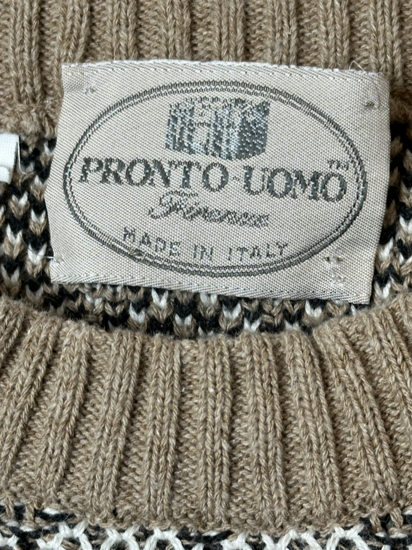 1990S - CREAM/BEIGE SWEATER -M