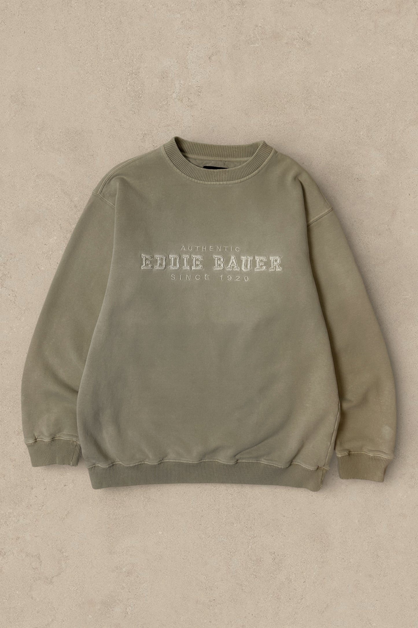 2000S - BEIGE EDDIE BAUER SWEATSHIRT - L
