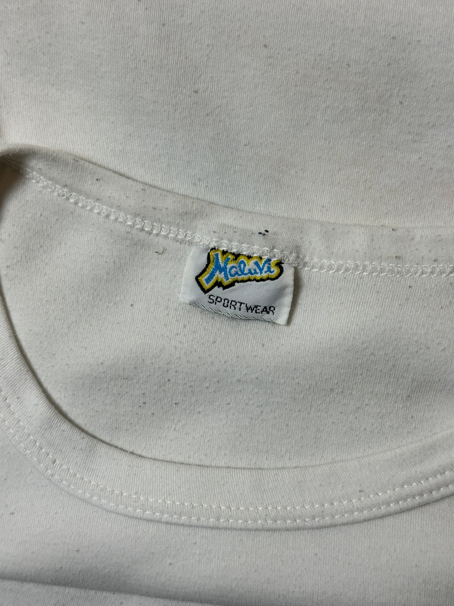 1980S - WHITE "ONLY THE COOL SURVIVE" T-SHIRT - L