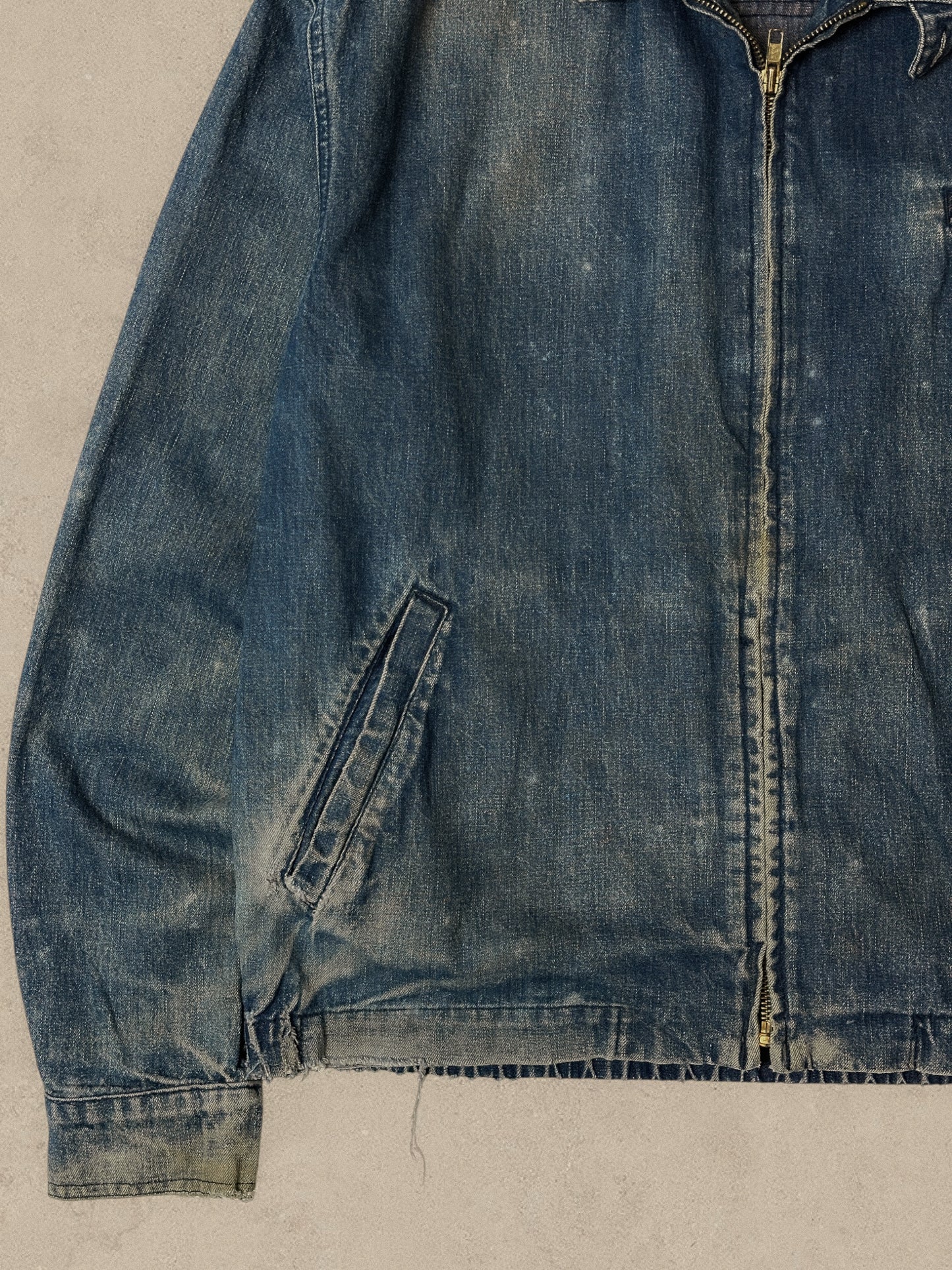1980S - DISTRESSED POLO RALPH LAUREN DENIM JACKET - S