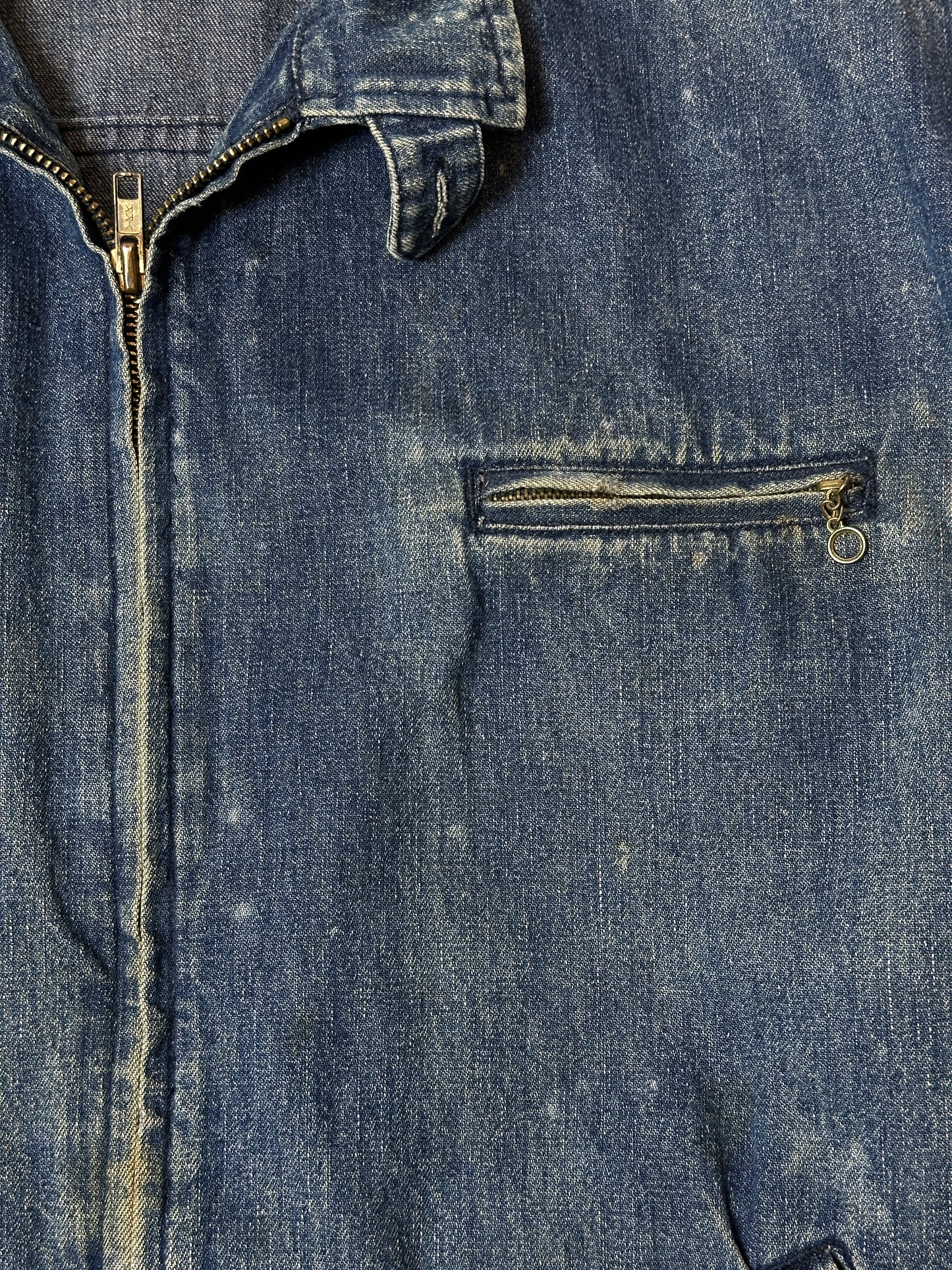 1980S - DISTRESSED POLO RALPH LAUREN DENIM JACKET - S
