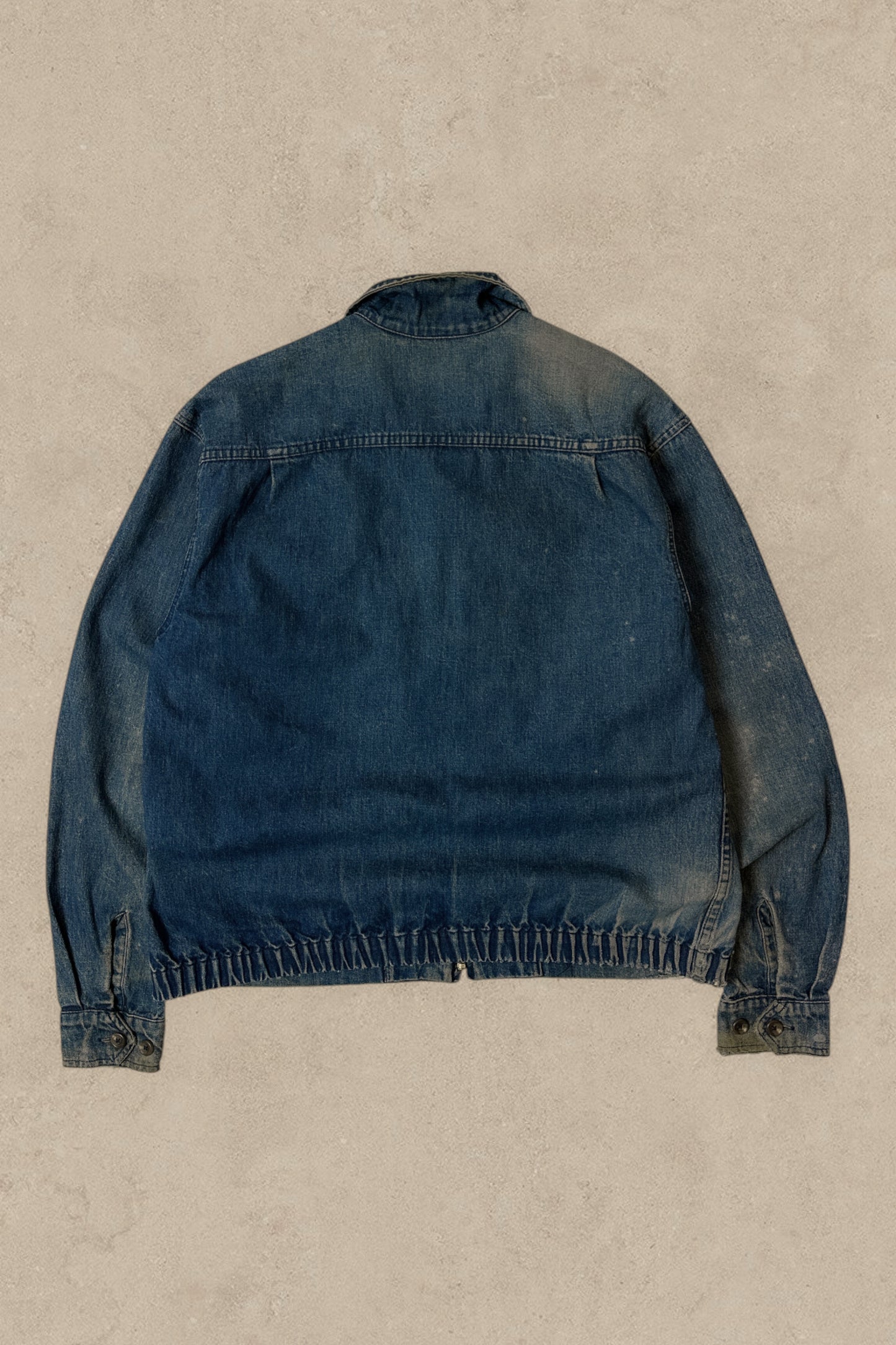 1980S - DISTRESSED POLO RALPH LAUREN DENIM JACKET - S