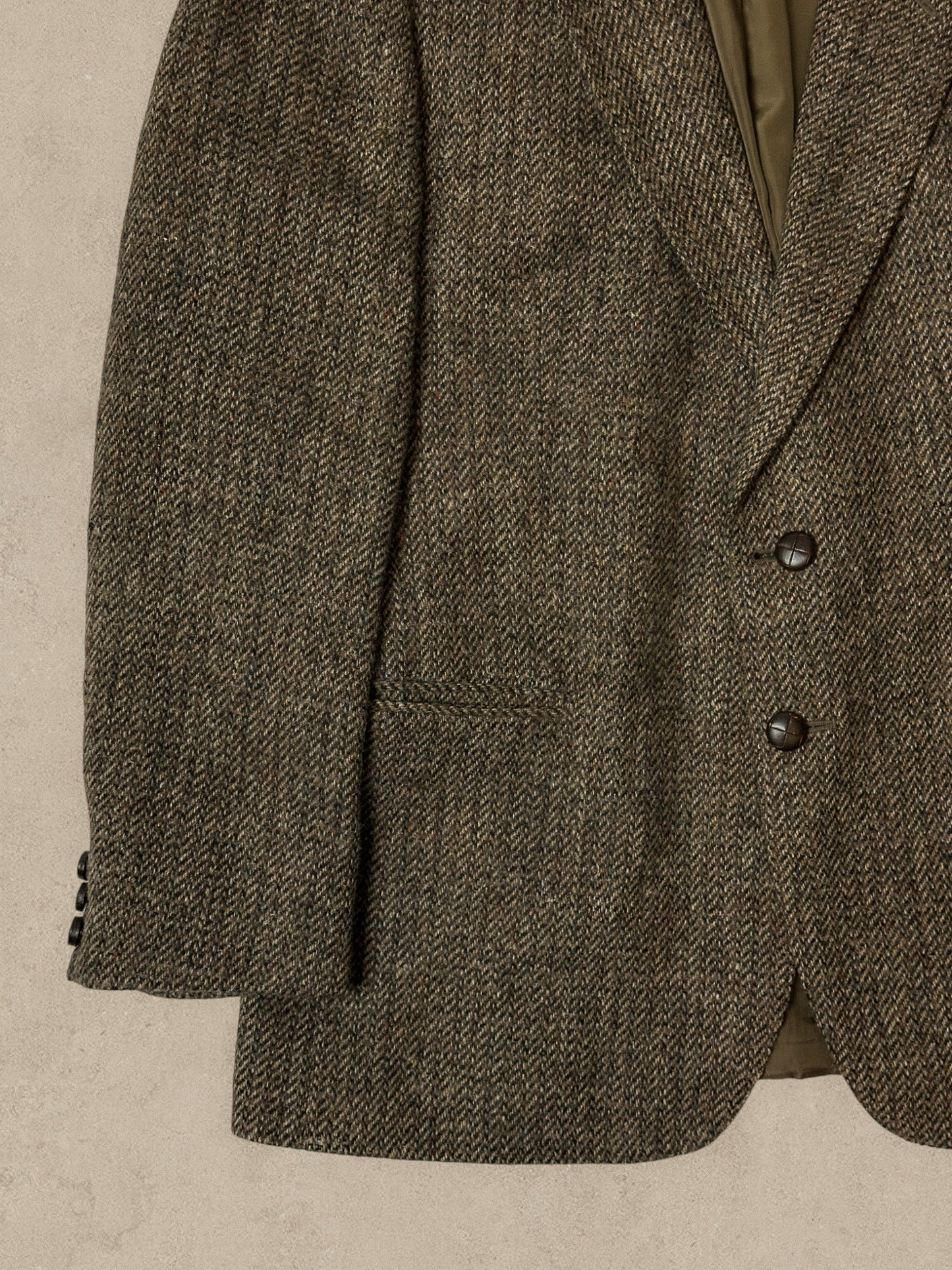 1990S - BROWN TWEED SPORT BLAZER - L/XL