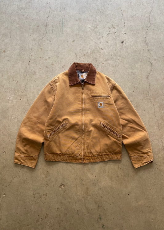 1990S DETROIT CARHARTT JACKET TAN - L