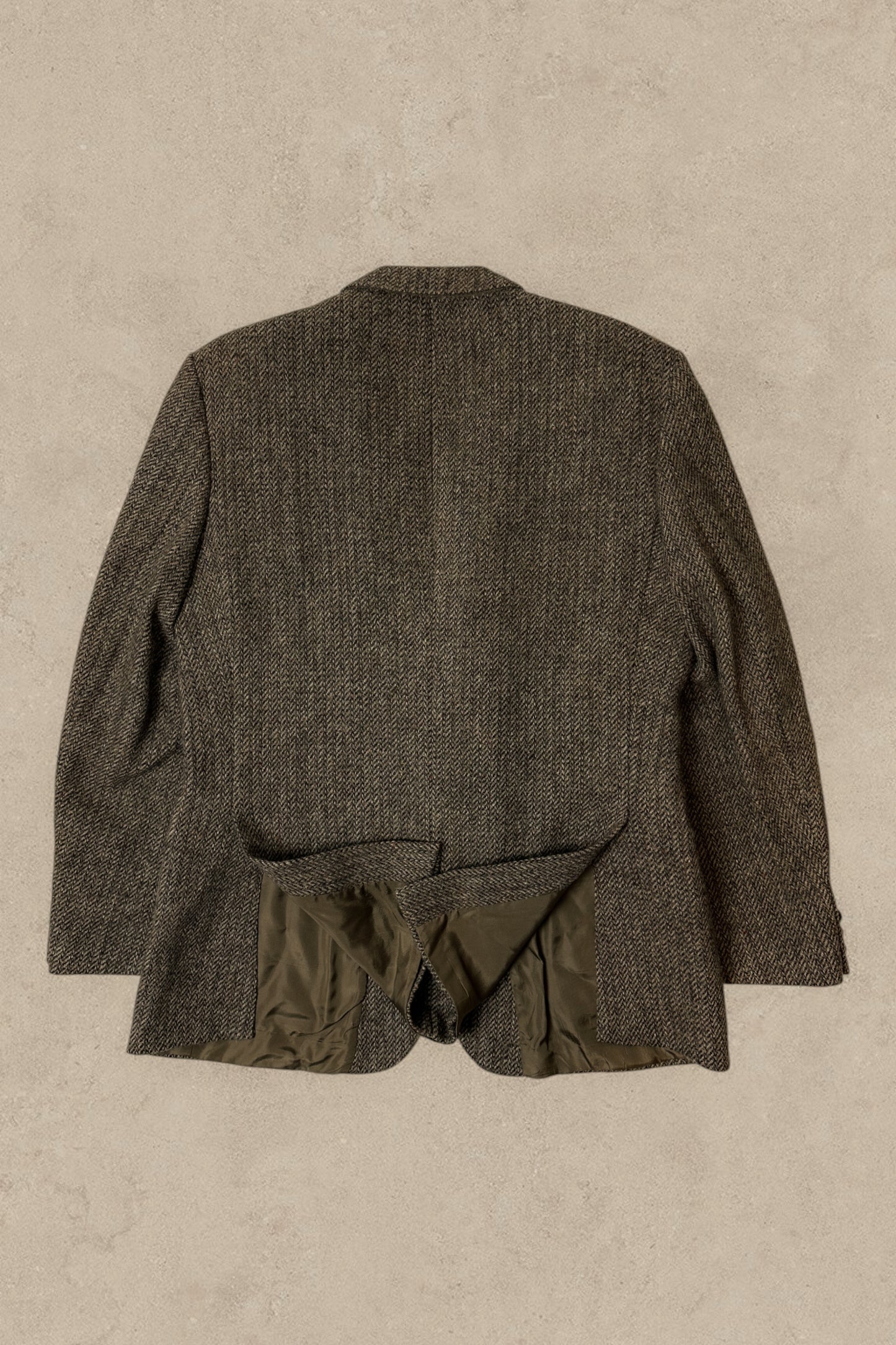 1990S - BROWN TWEED SPORT BLAZER - L/XL