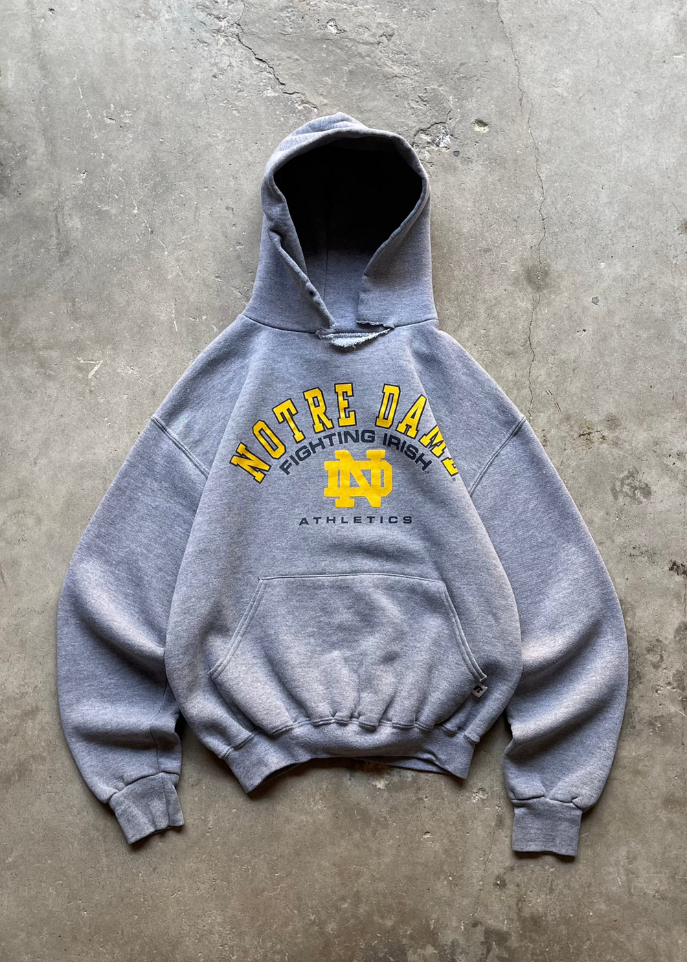 1990S RUSSELL ATHLETICS NOTRE DAME HOODIE  - M
