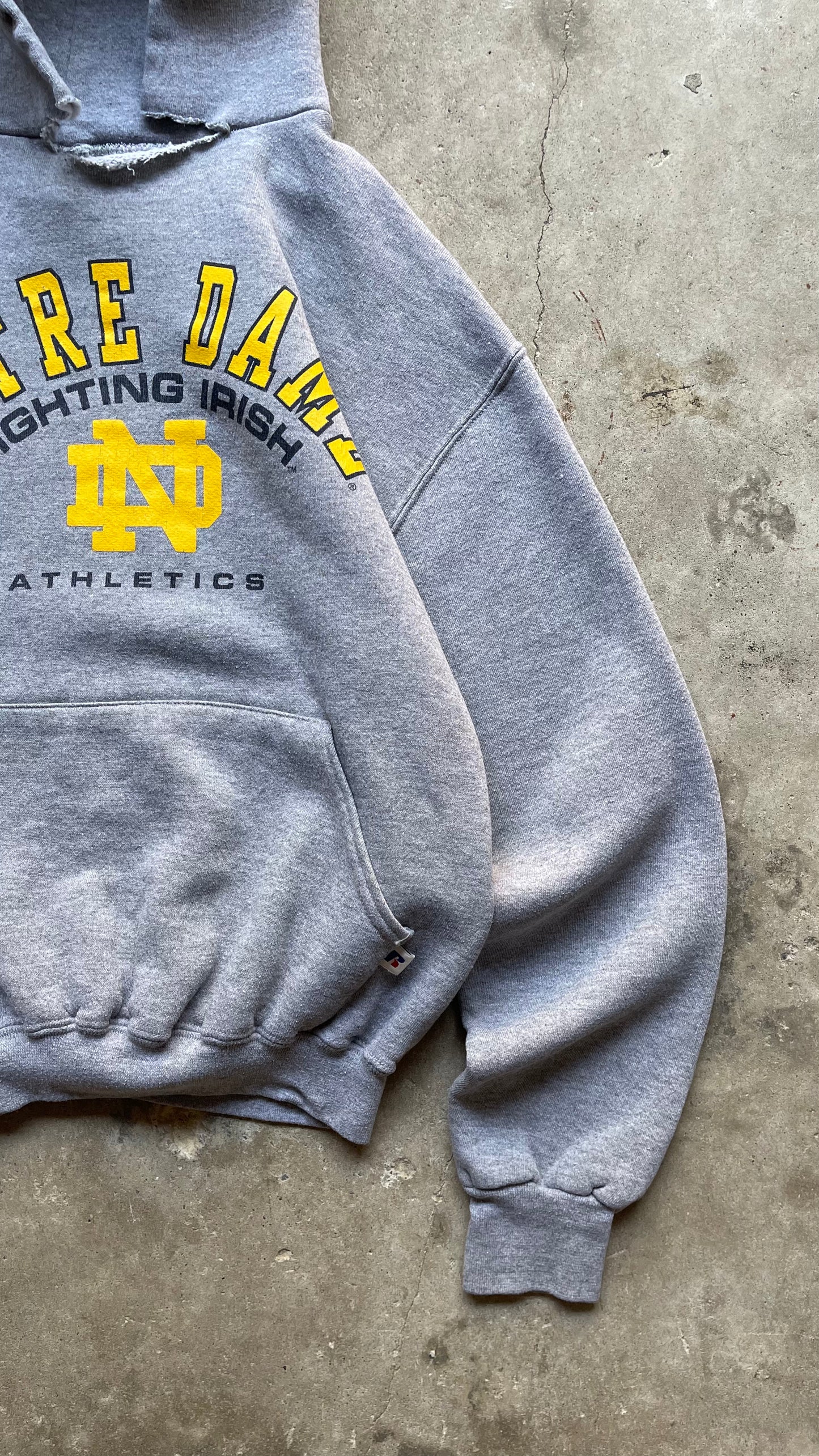 1990S RUSSELL ATHLETICS NOTRE DAME HOODIE  - M