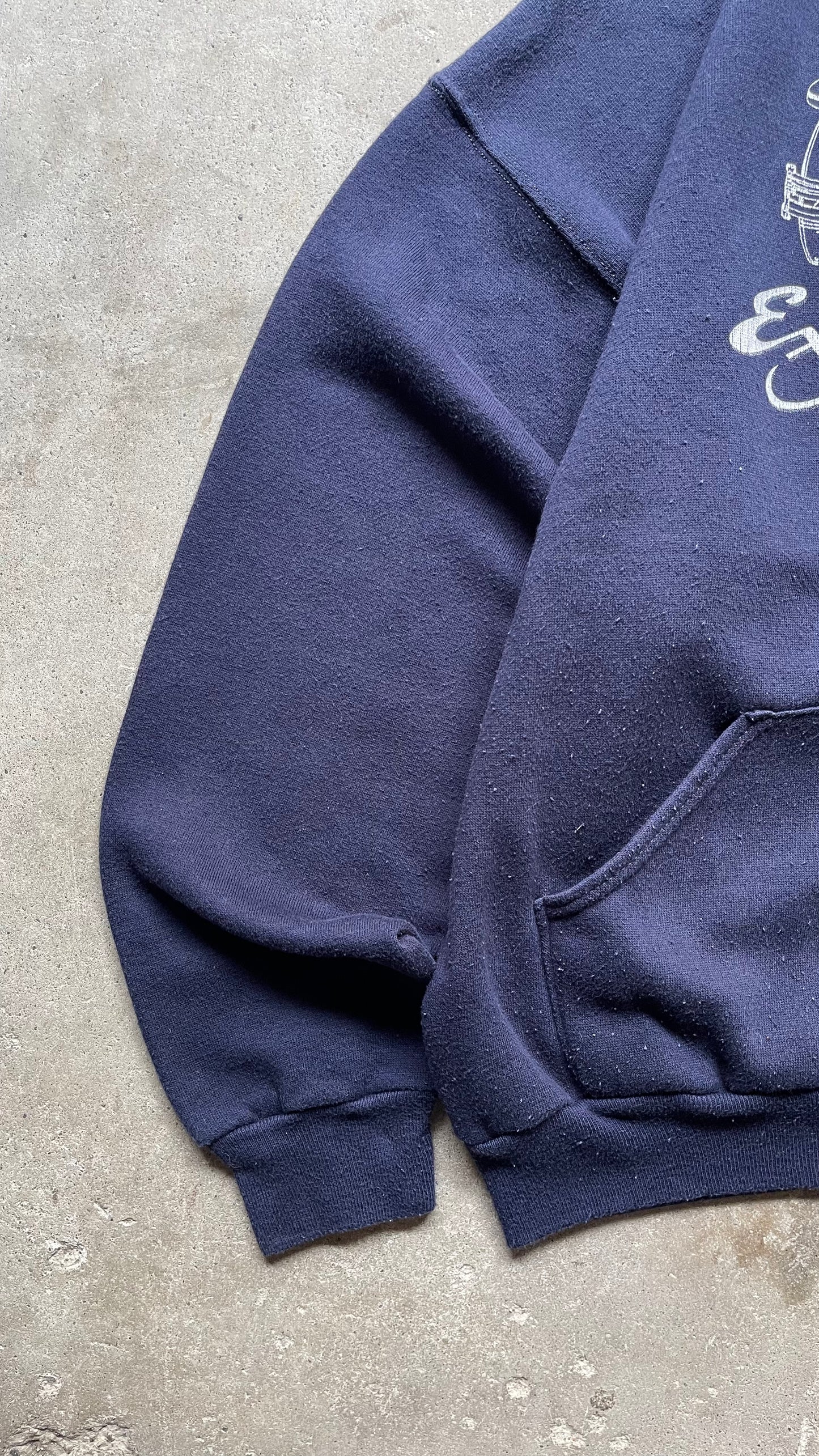 1990S RUSSEL ATHLETICS FADED EXCALIBUR HOODIE - XL