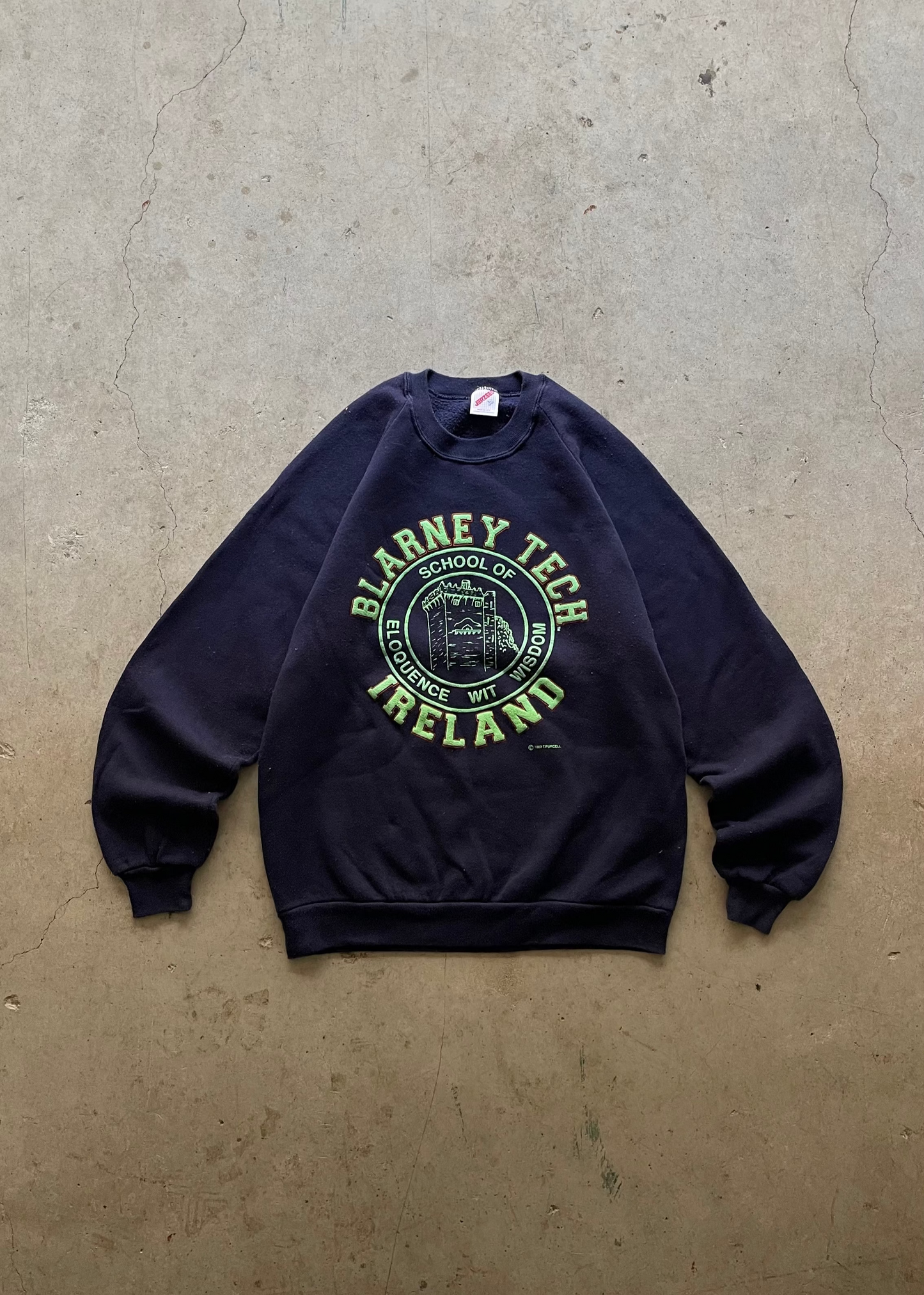 1990S "BLARNEY TECH" UNIVERSITY SWEATSHIRT - L
