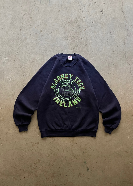 1990S "BLARNEY TECH" UNIVERSITY SWEATSHIRT - L