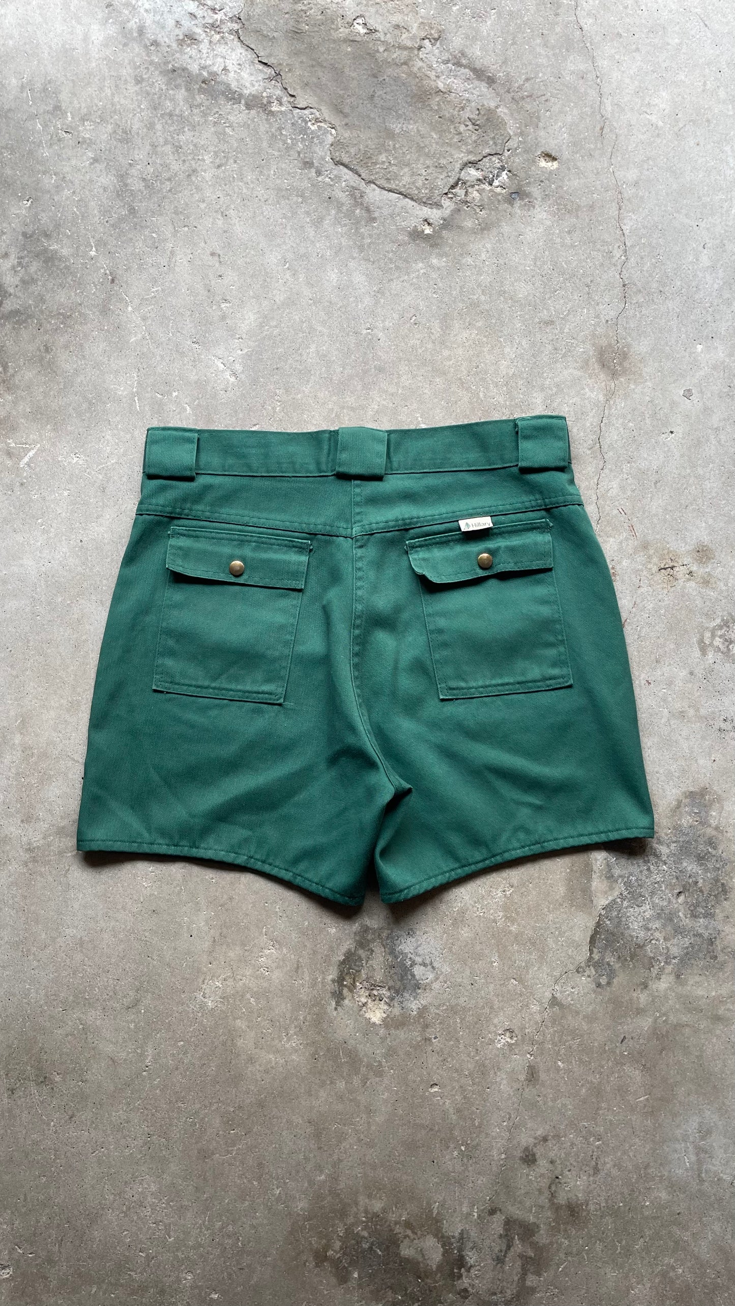 1990S BOY SCOUT TWO POCKET SHORTS GREEN - 34