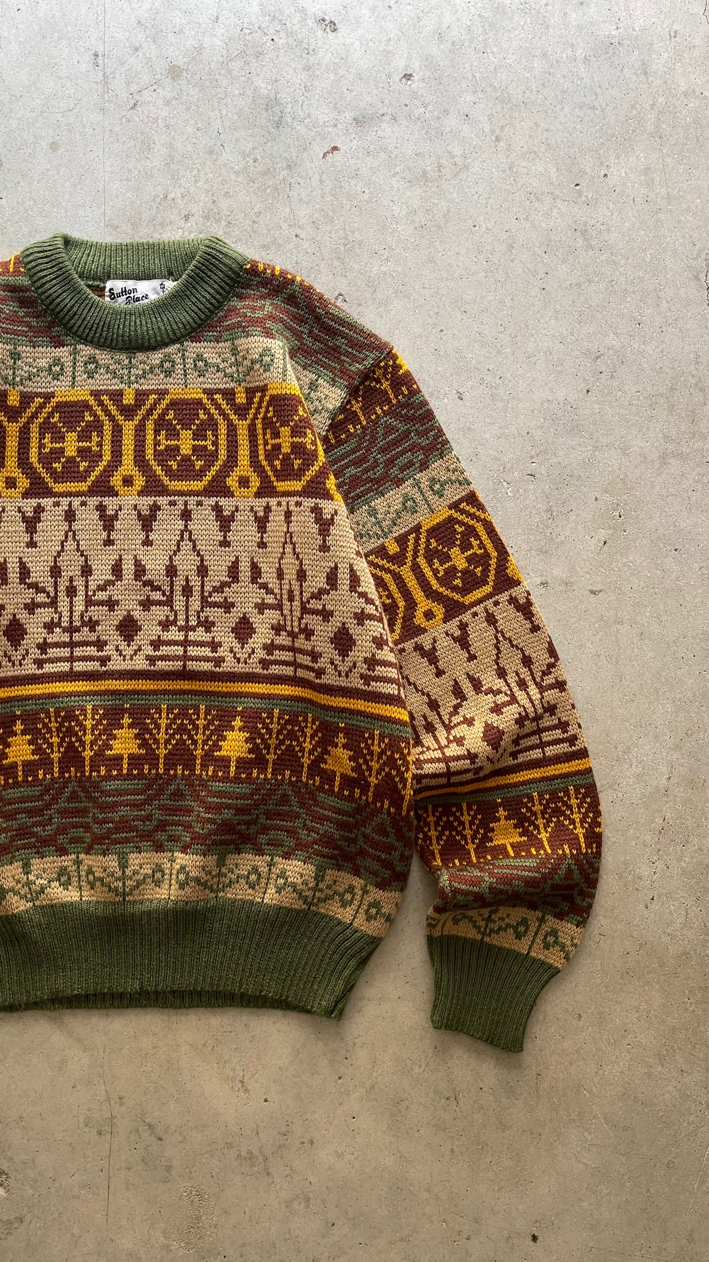 1990S PATTERNED SWEATER - XL