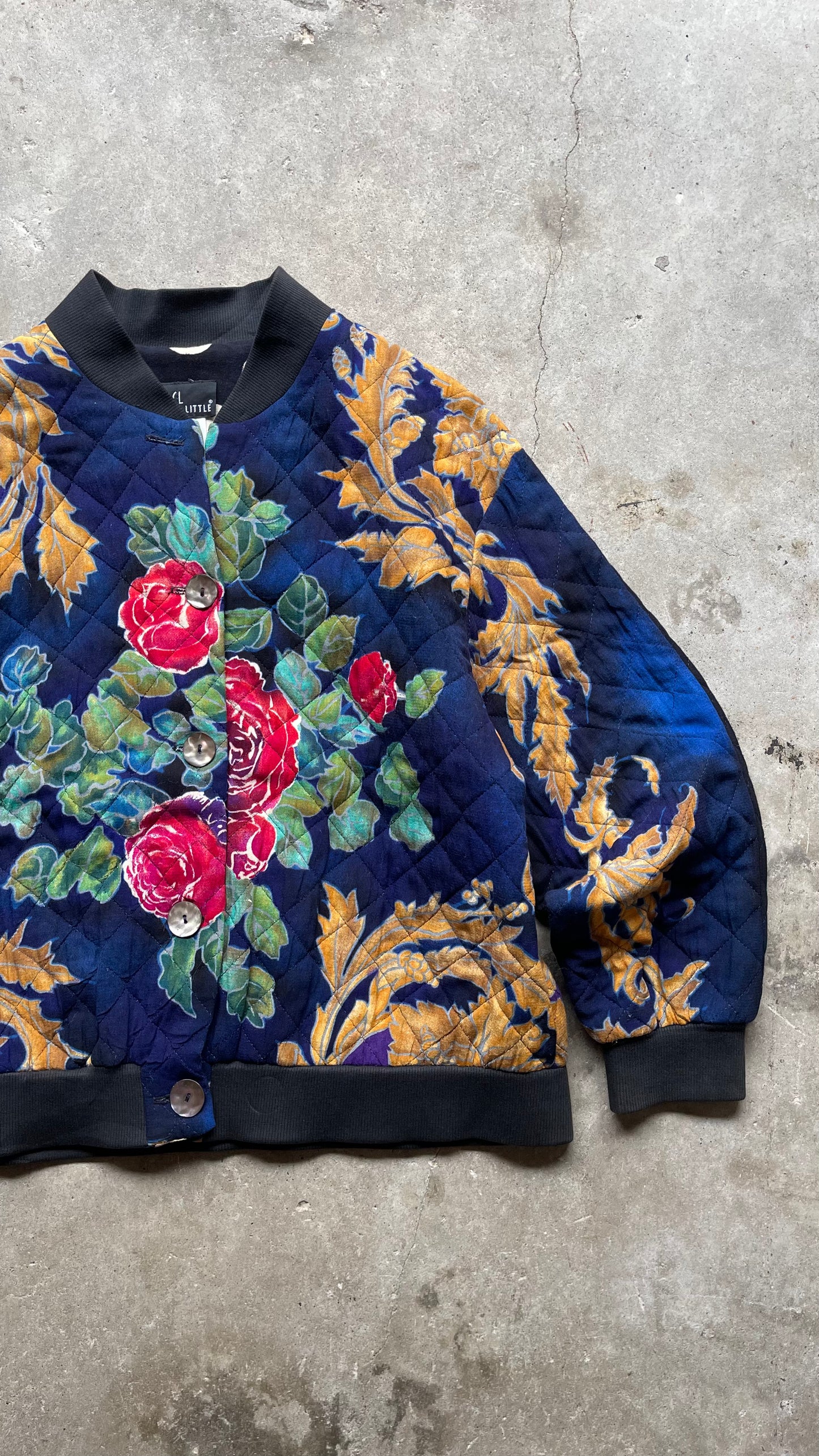 1990S FLORAL BOMBER JACKET