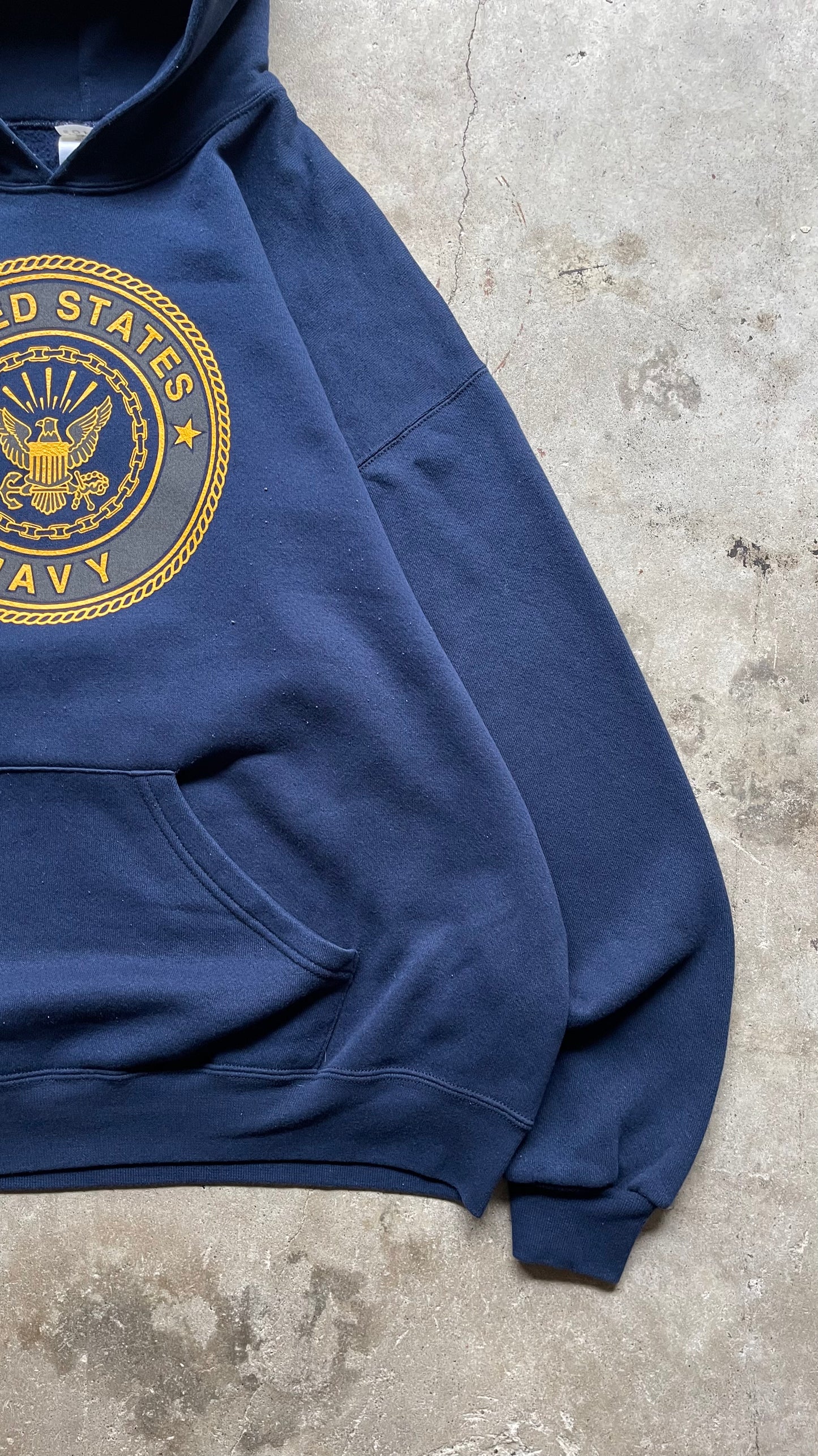 1990S US NAVY HOODIE - XL