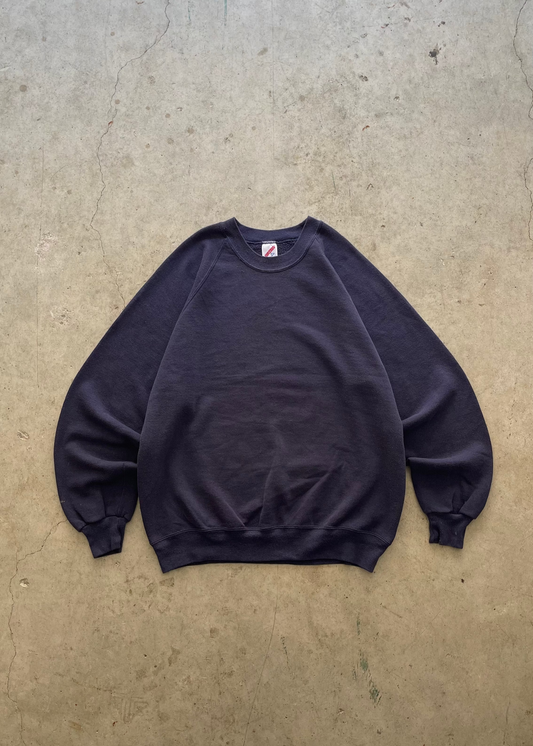 1990S JERZEES FADED NAVY SWEATSHIRT - XL