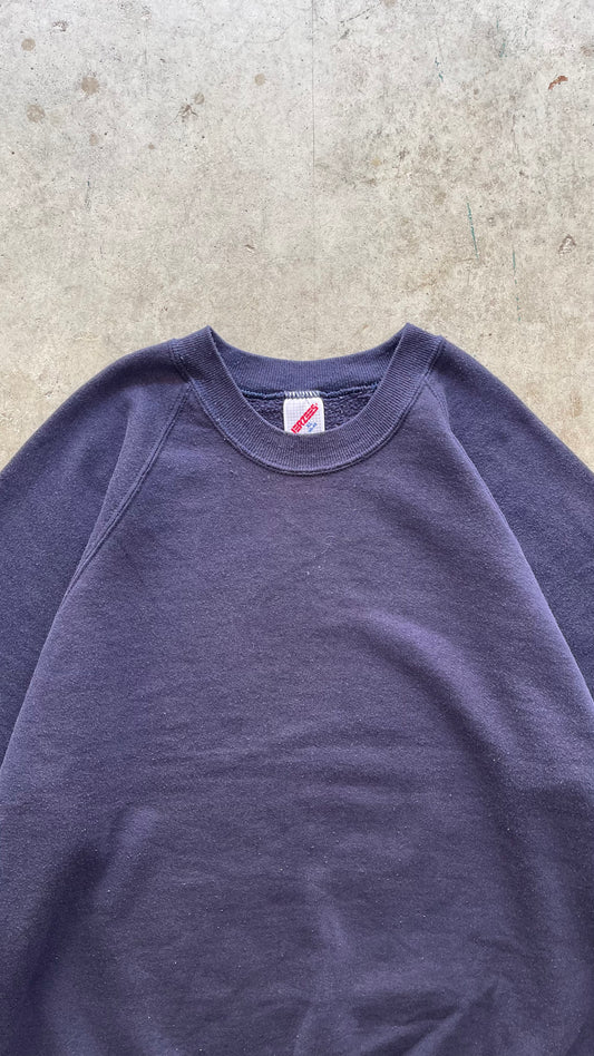 1990S JERZEES FADED NAVY SWEATSHIRT - XL