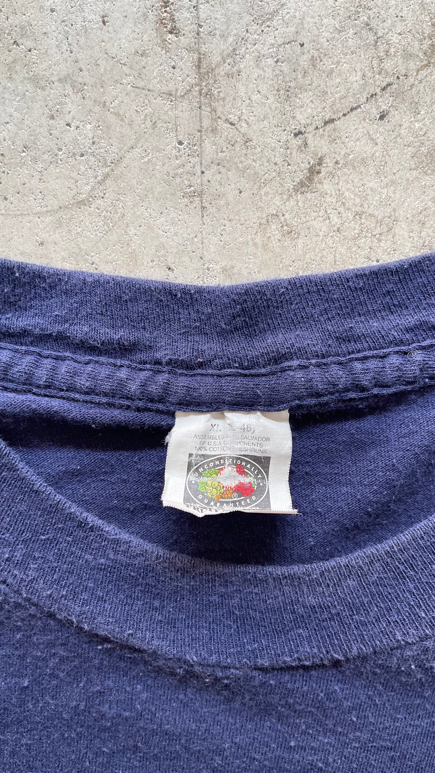 1990S FADED POCKET TEE NAVY - XL