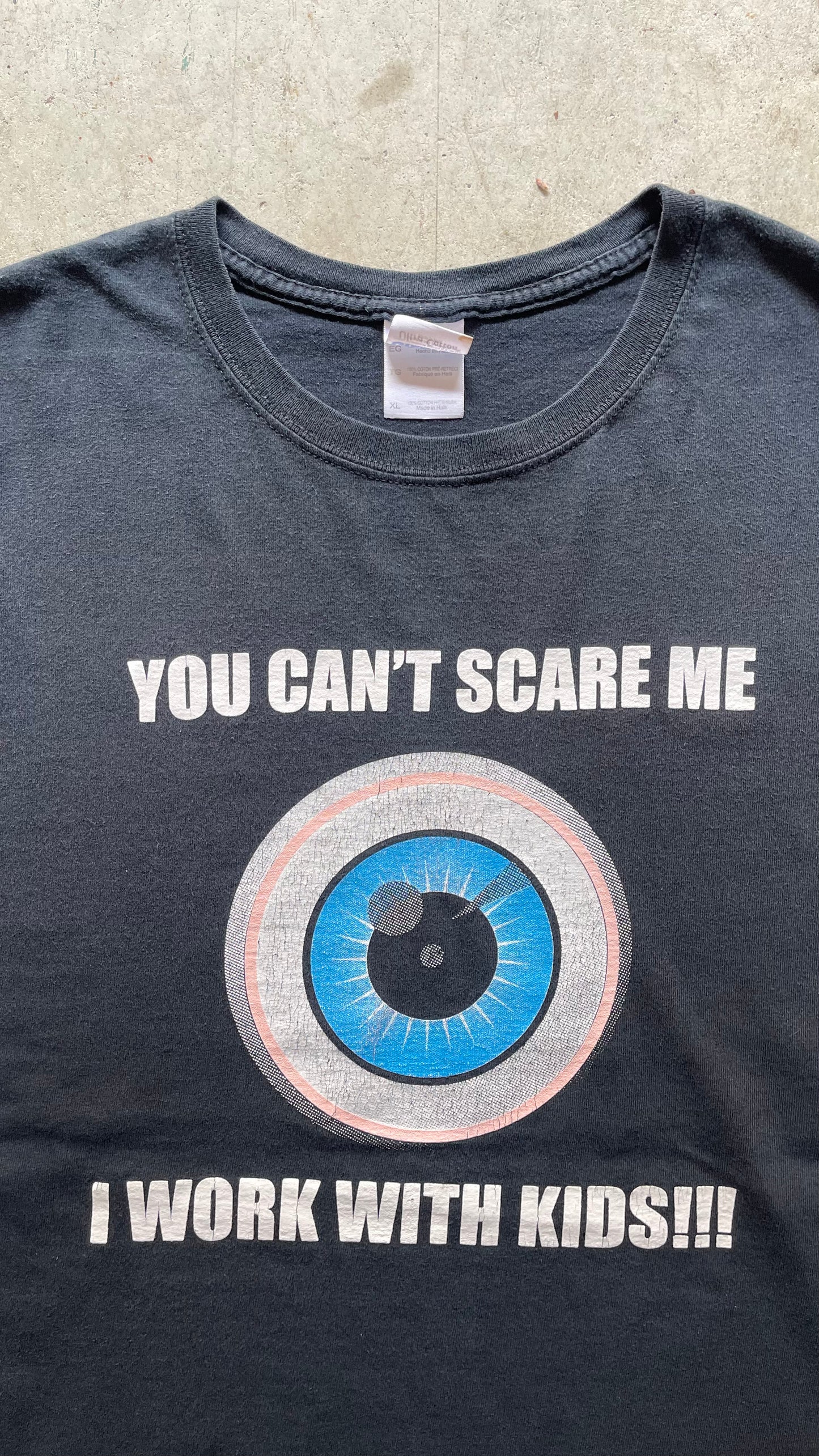 2000S "YOU CANT SCARE ME" TEE BLACK - XL
