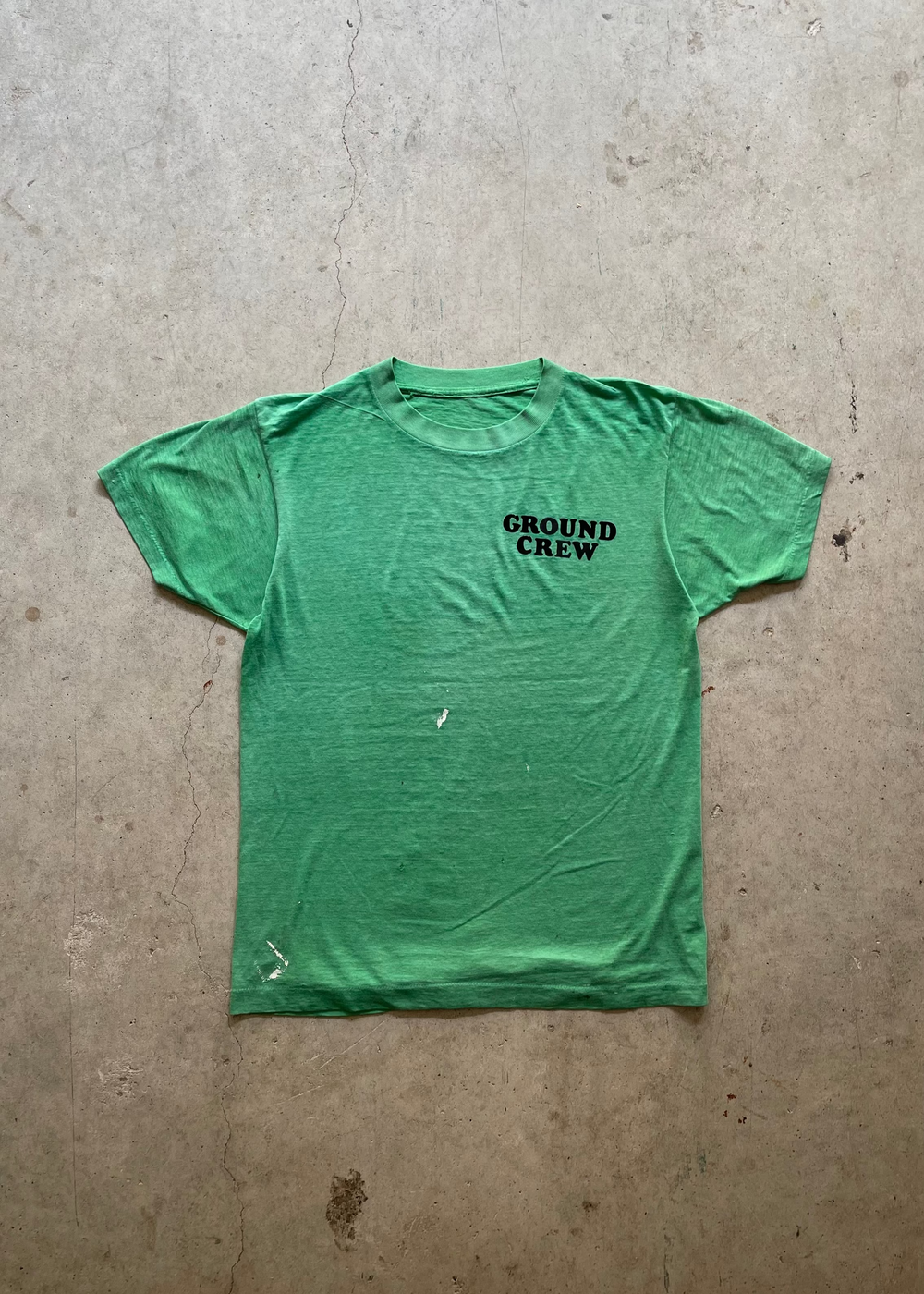 1990S "GROUND CREW" FADED TEE - L