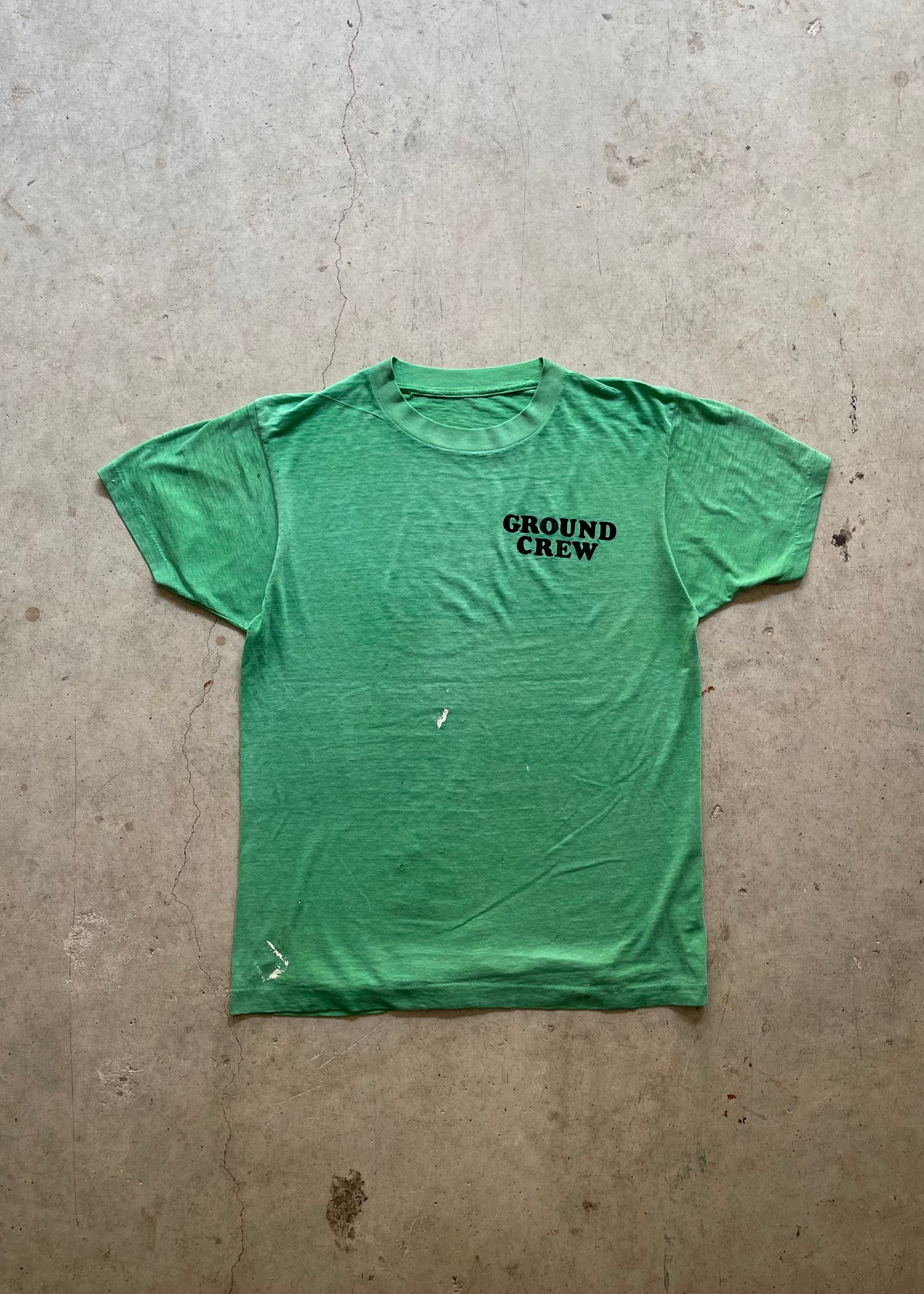 1990S "GROUND CREW" FADED TEE - L