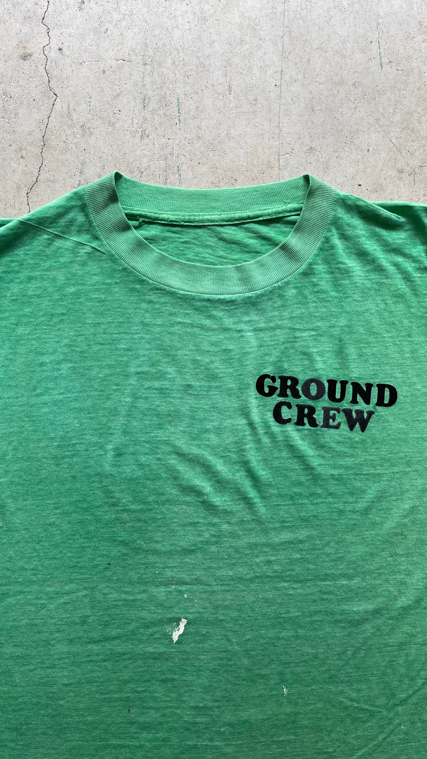 1990S "GROUND CREW" FADED TEE - L
