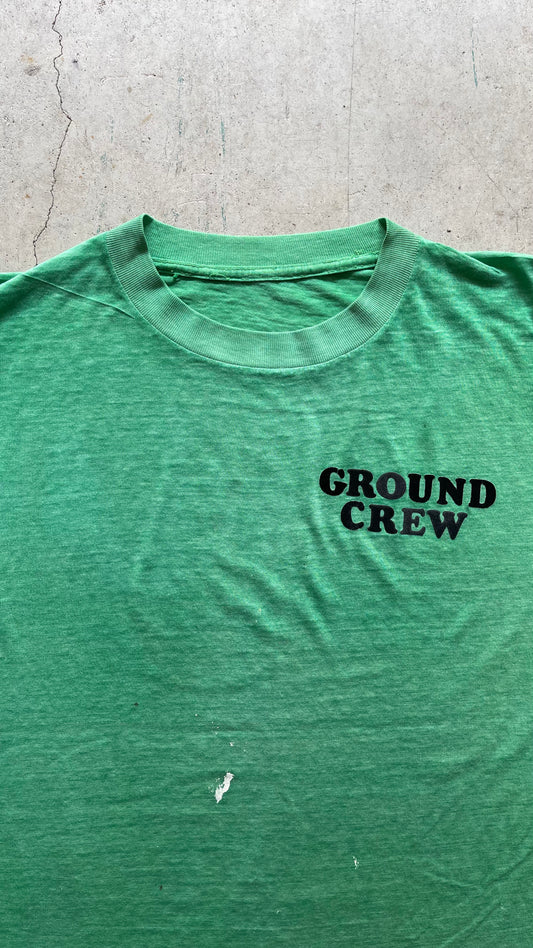 1990S "GROUND CREW" FADED TEE - L