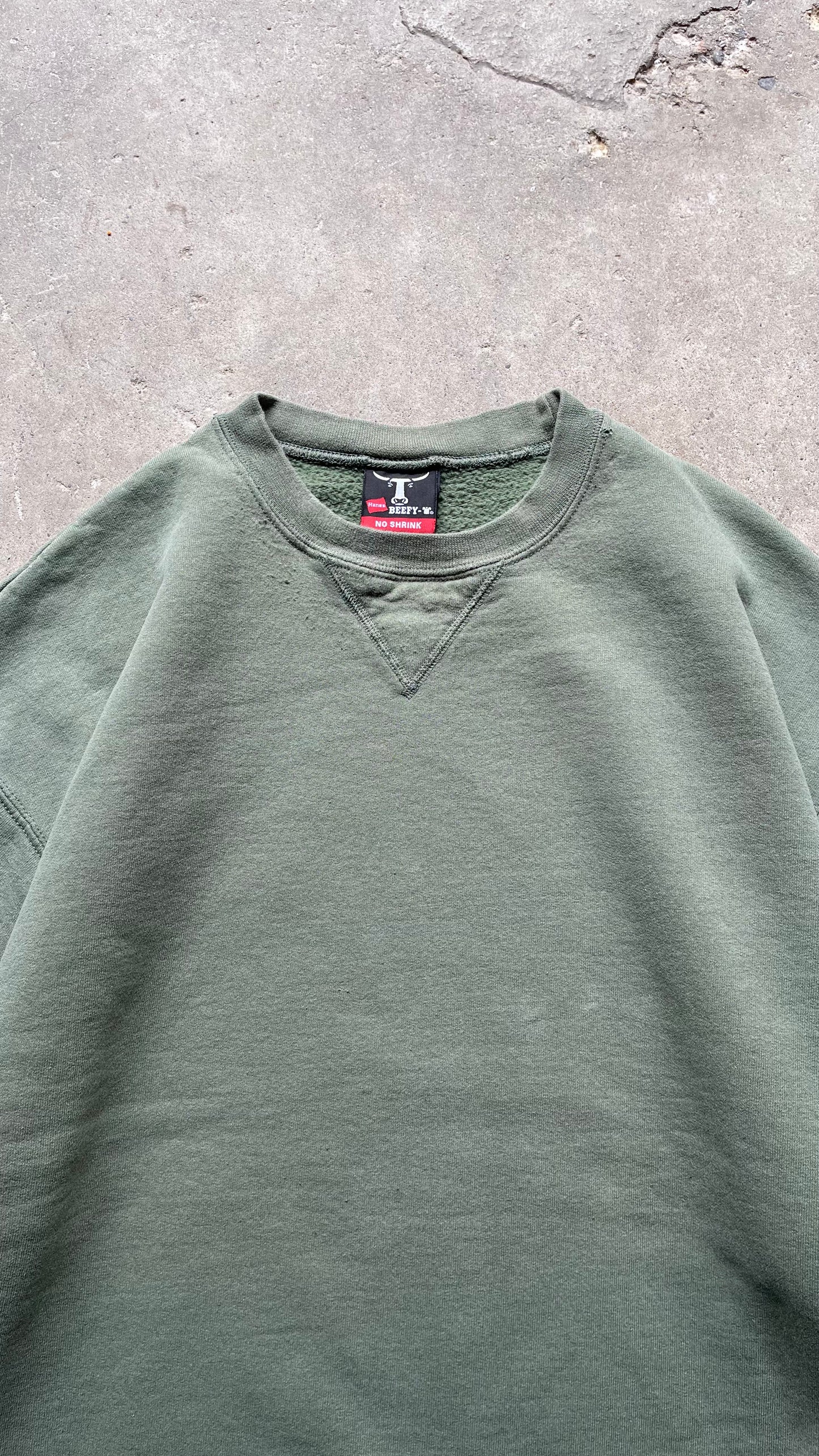 1990S BLANK CREW SAGE GREEN - XL