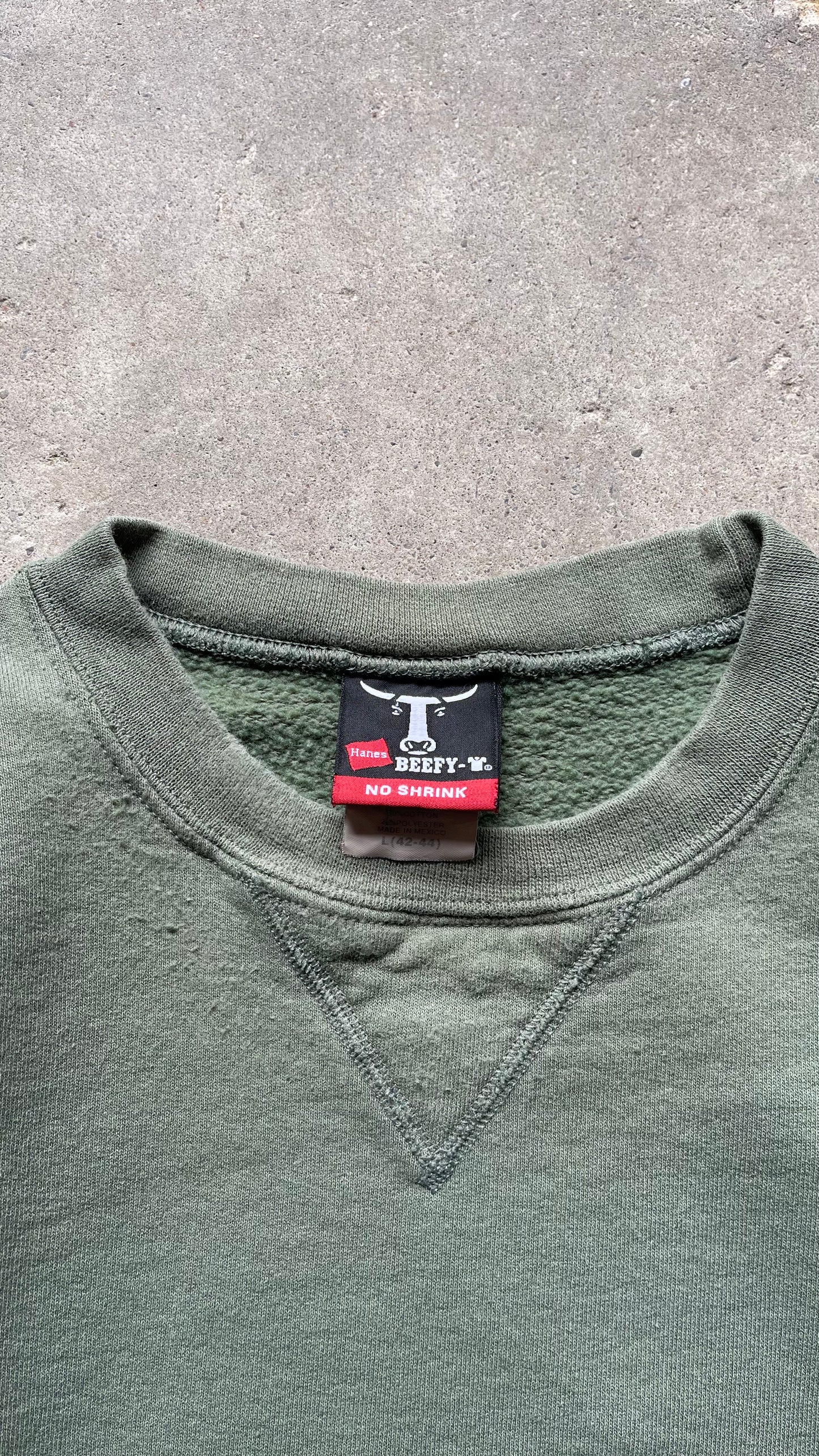 1990S BLANK CREW SAGE GREEN - XL
