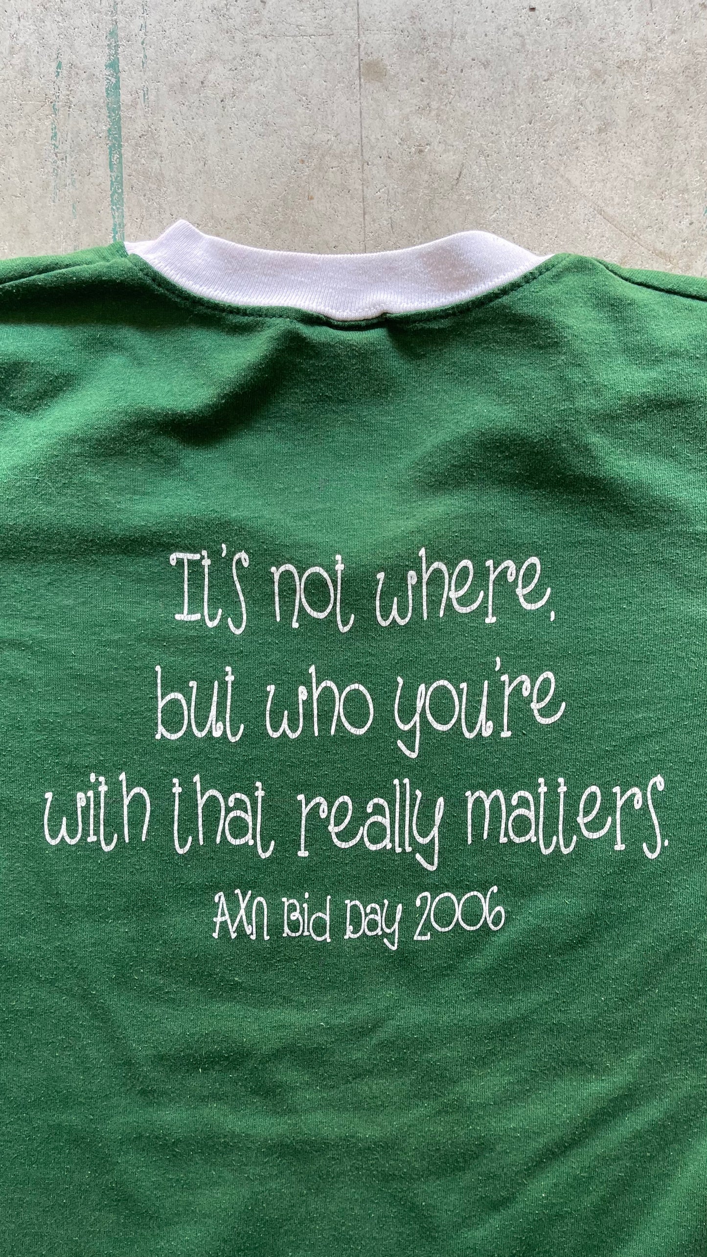 1980S RINGER TEE GREEN  - S
