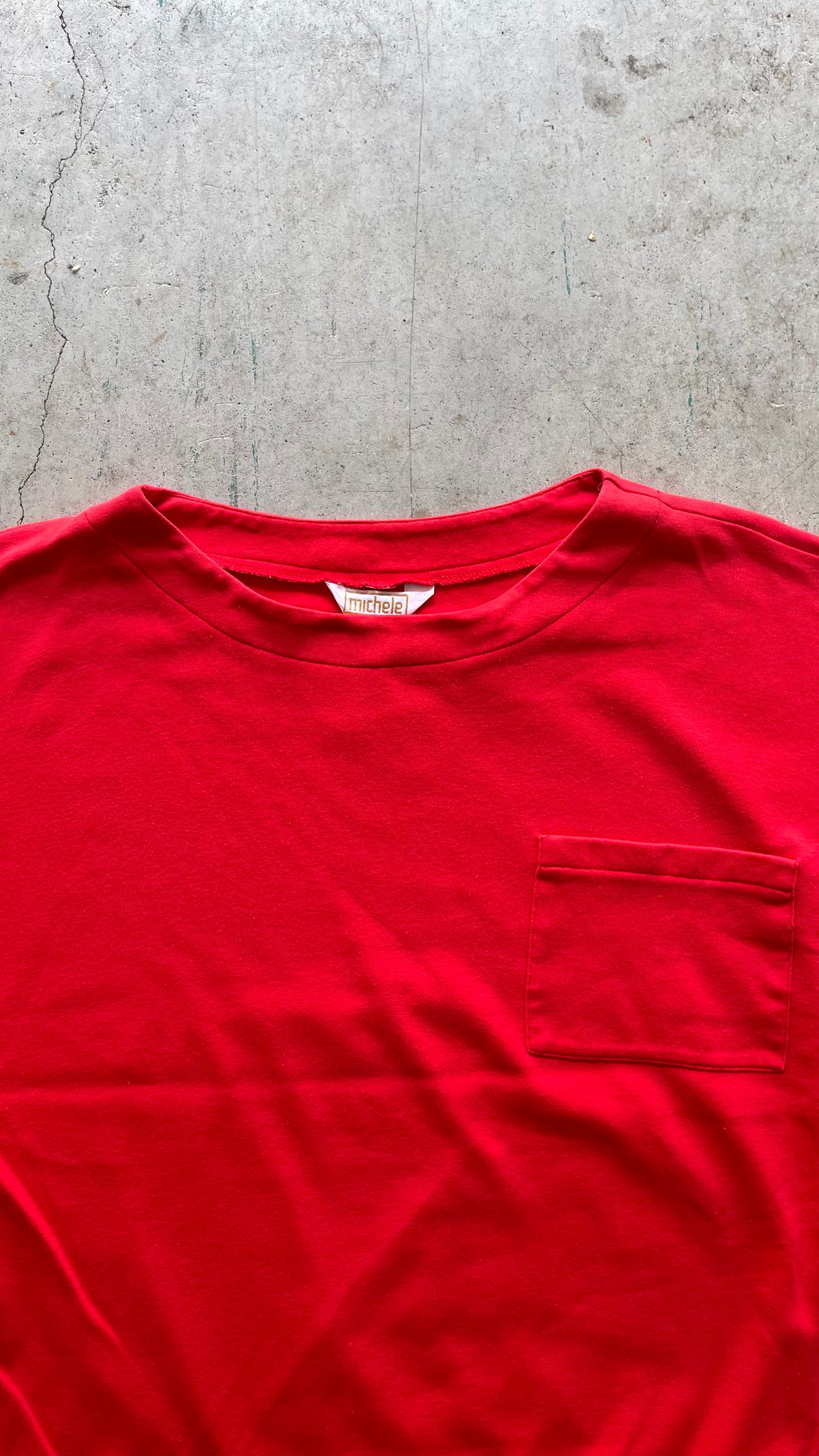 1990S POCKET TEE RED - M