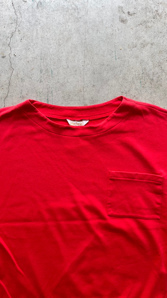 1990S POCKET TEE RED - M
