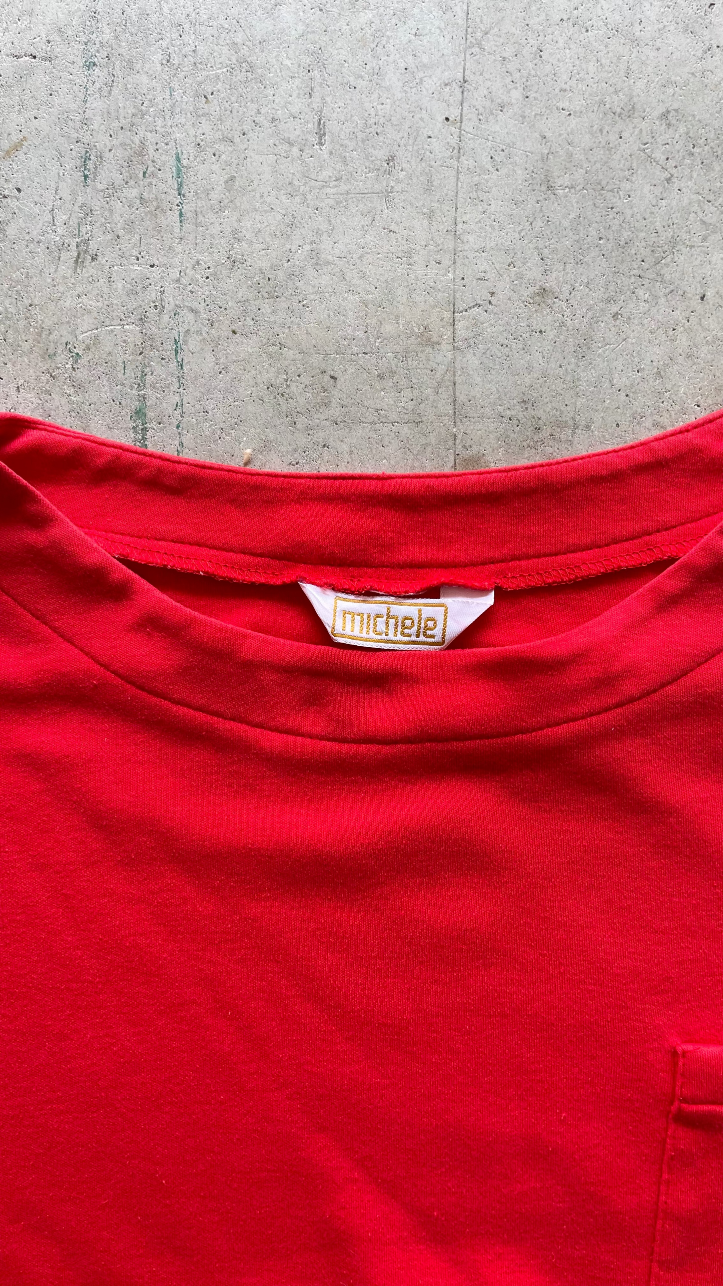 1990S POCKET TEE RED - M