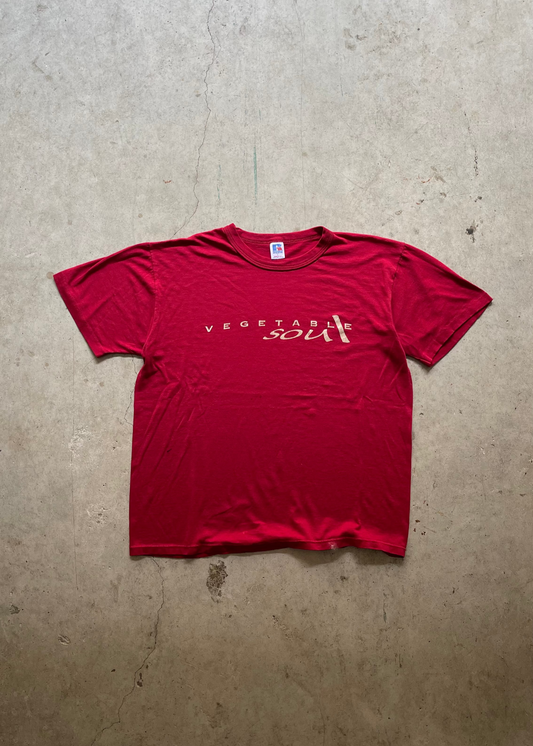 1990S RUSSELL "VEGETABLE SOUL" TEE RED - L