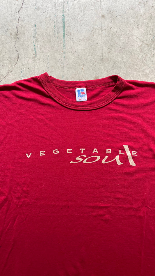 1990S RUSSELL "VEGETABLE SOUL" TEE RED - L
